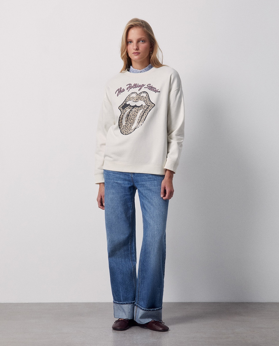 Sweatshirt Rolling Stones 120 Cru-2