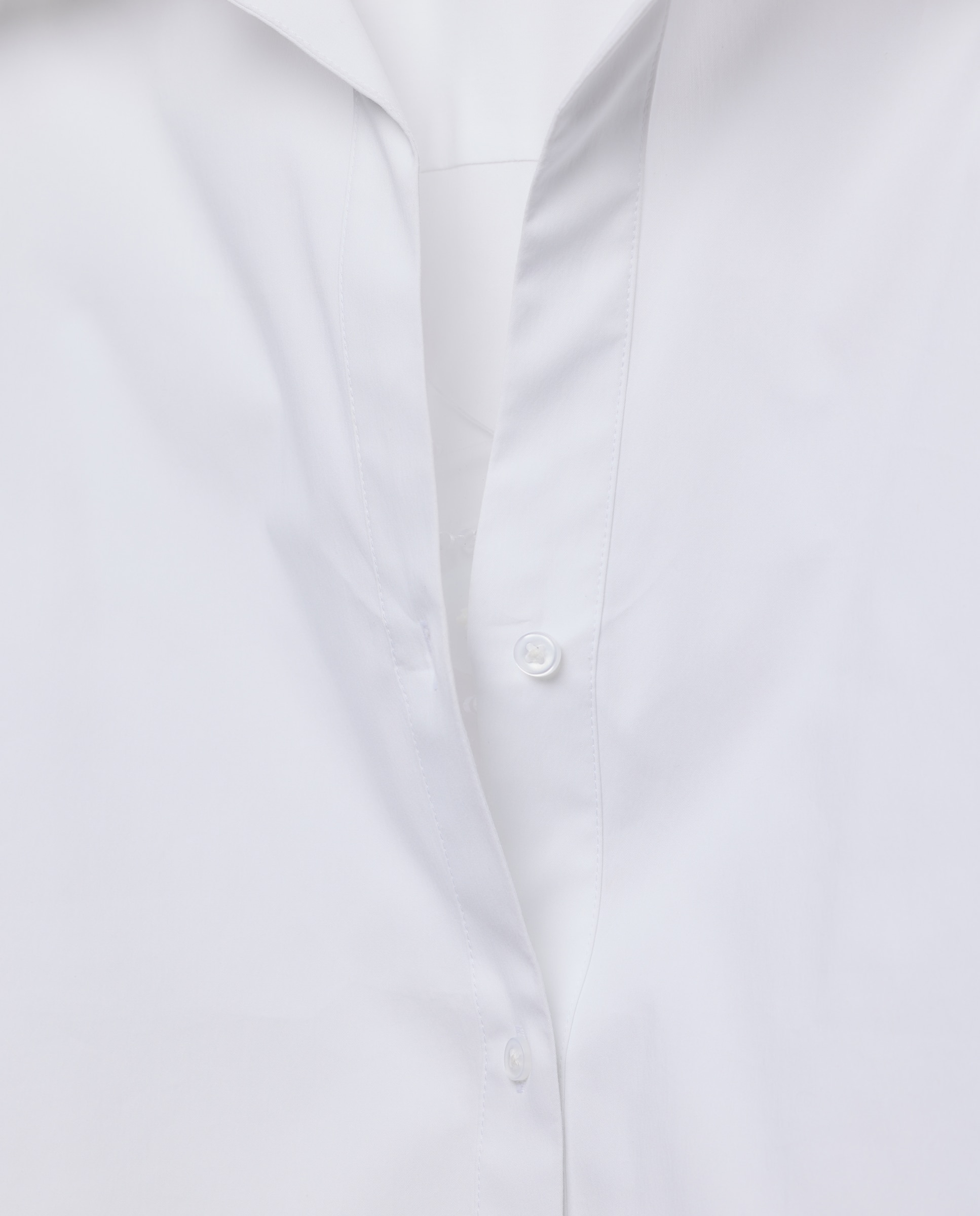 Blusa com Manga Comprida e em Popelina Branco-5
