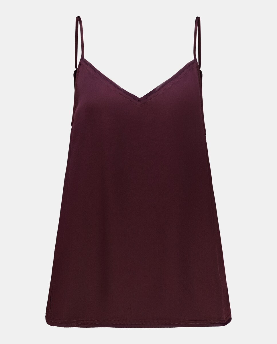 Blusa Rendilhada Acetinada Bordeaux-4