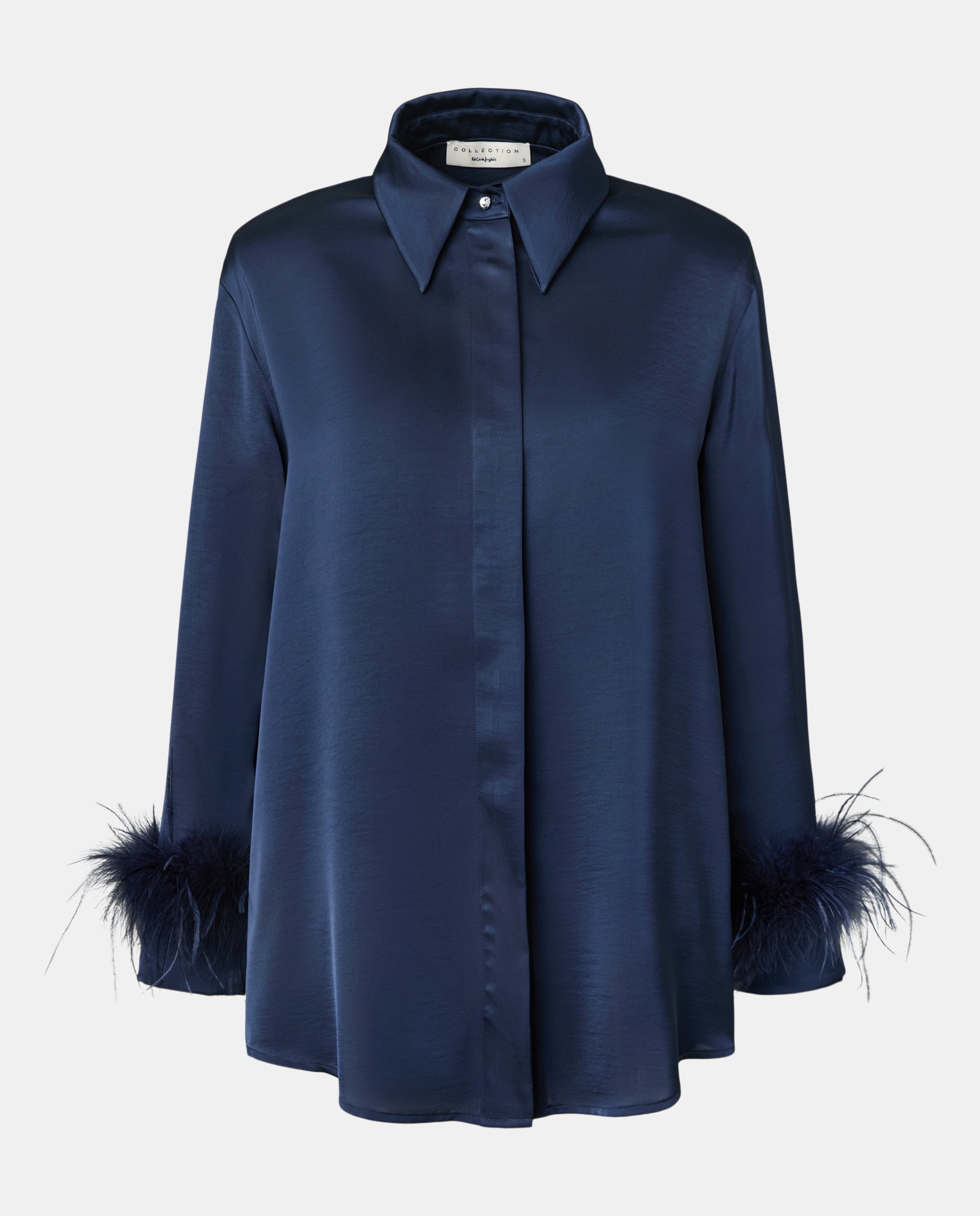 Blusa Lisa de Manga Comprida Chumbo-5