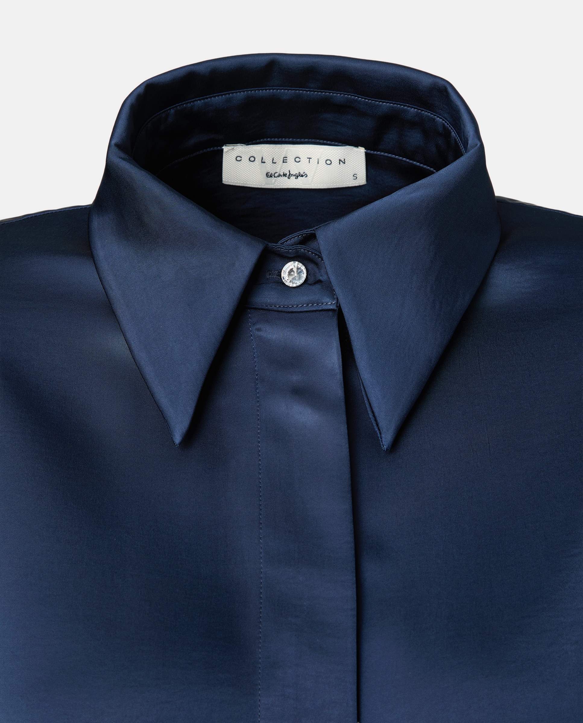 Blusa Lisa de Manga Comprida Chumbo-6