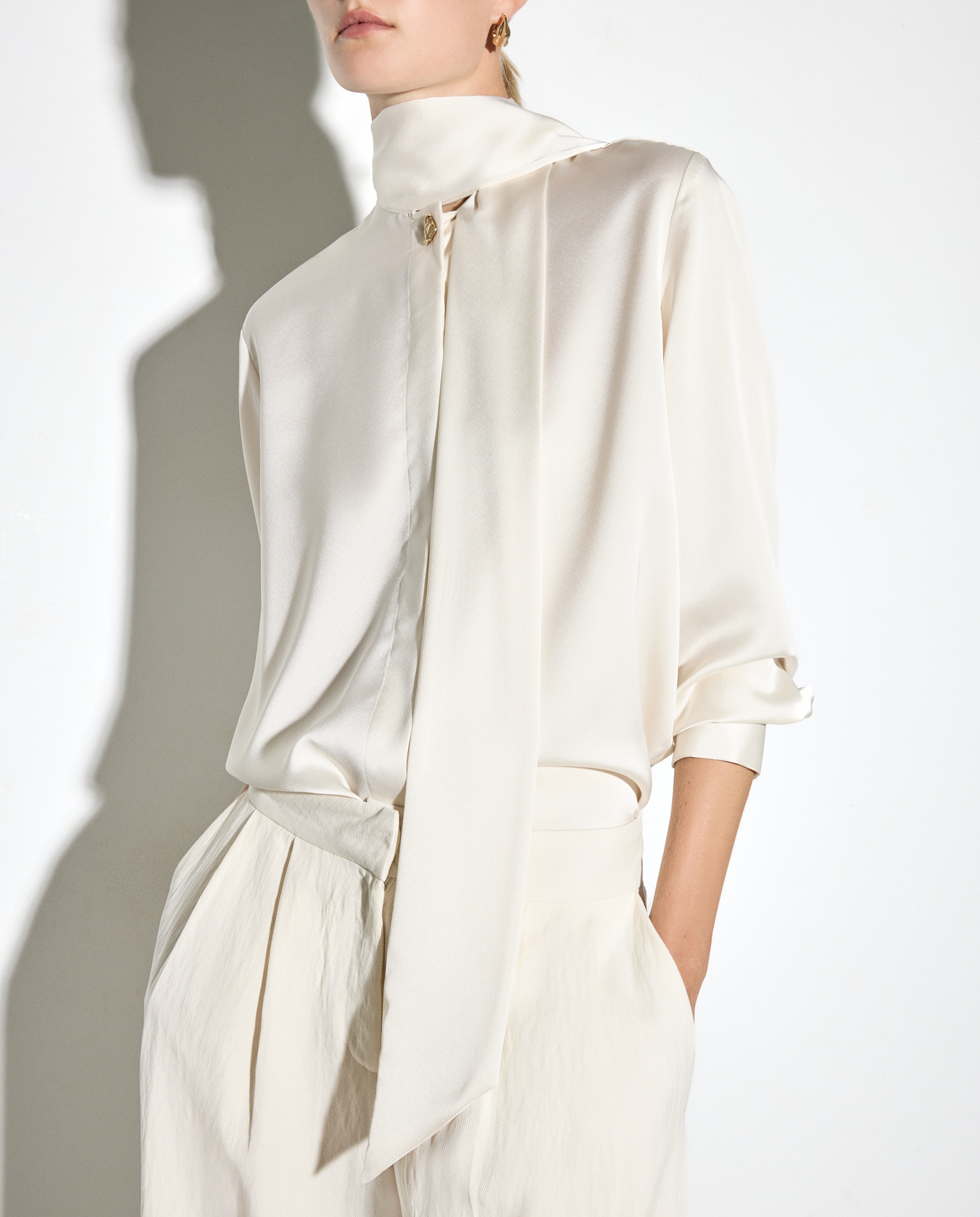 Blusa Lisa de Manga Comprida 120 Cru-4