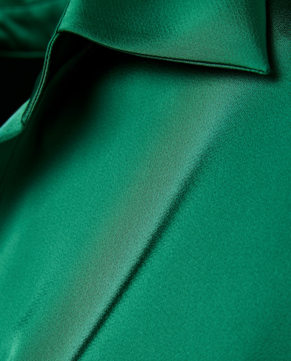 Blusa Estampada com Manga Comprida Verde-5