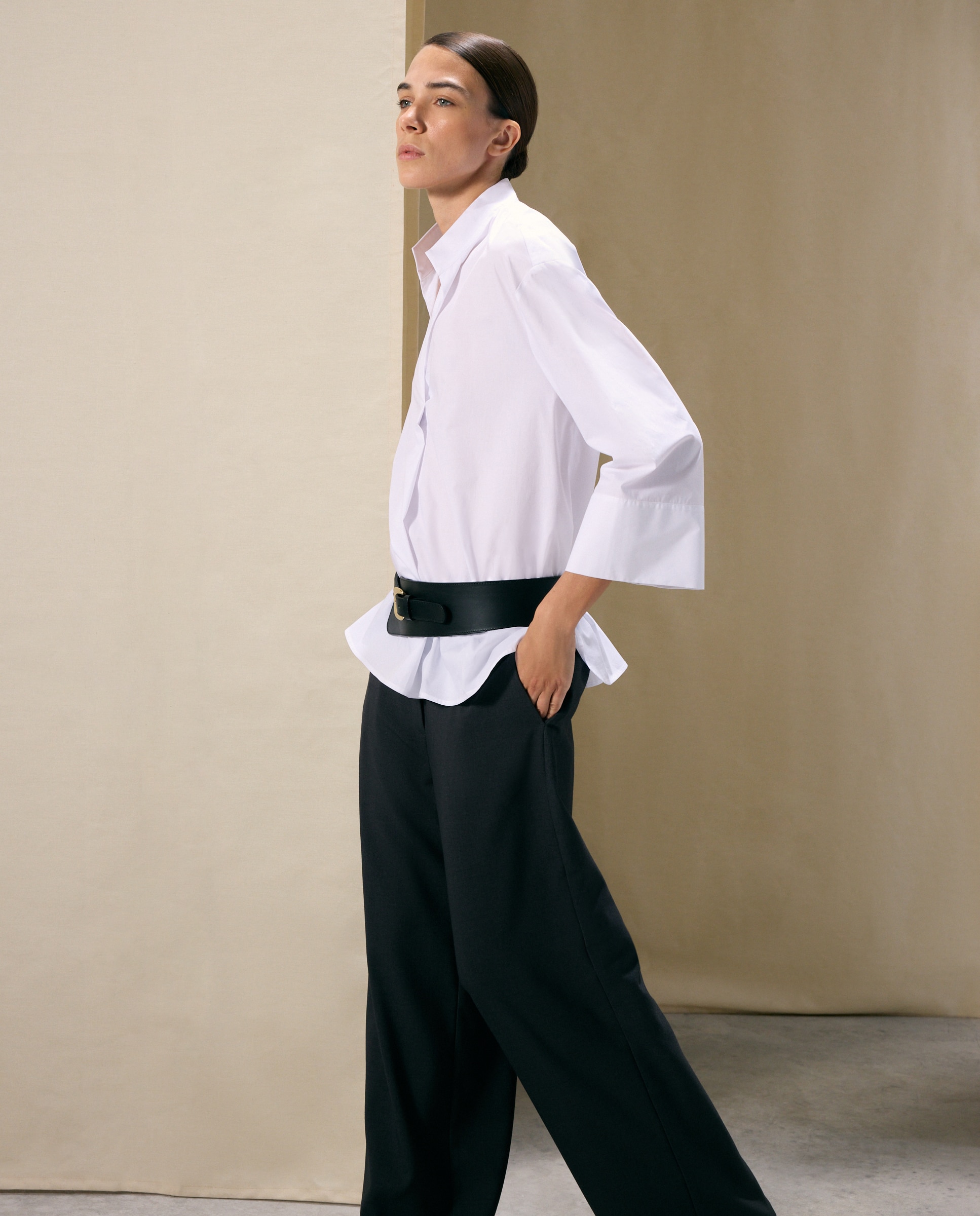 Camisa polera de mujer en popelín - Woman El Corte Inglés - 120 Crudo 120 Crudo-2