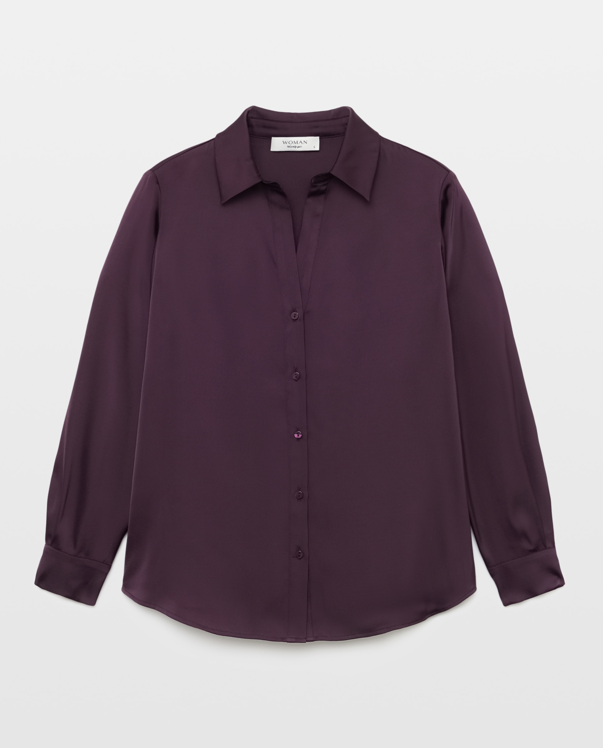Blusa de mujer satinada lisa - Woman El Corte Inglés - Morado Morado-4