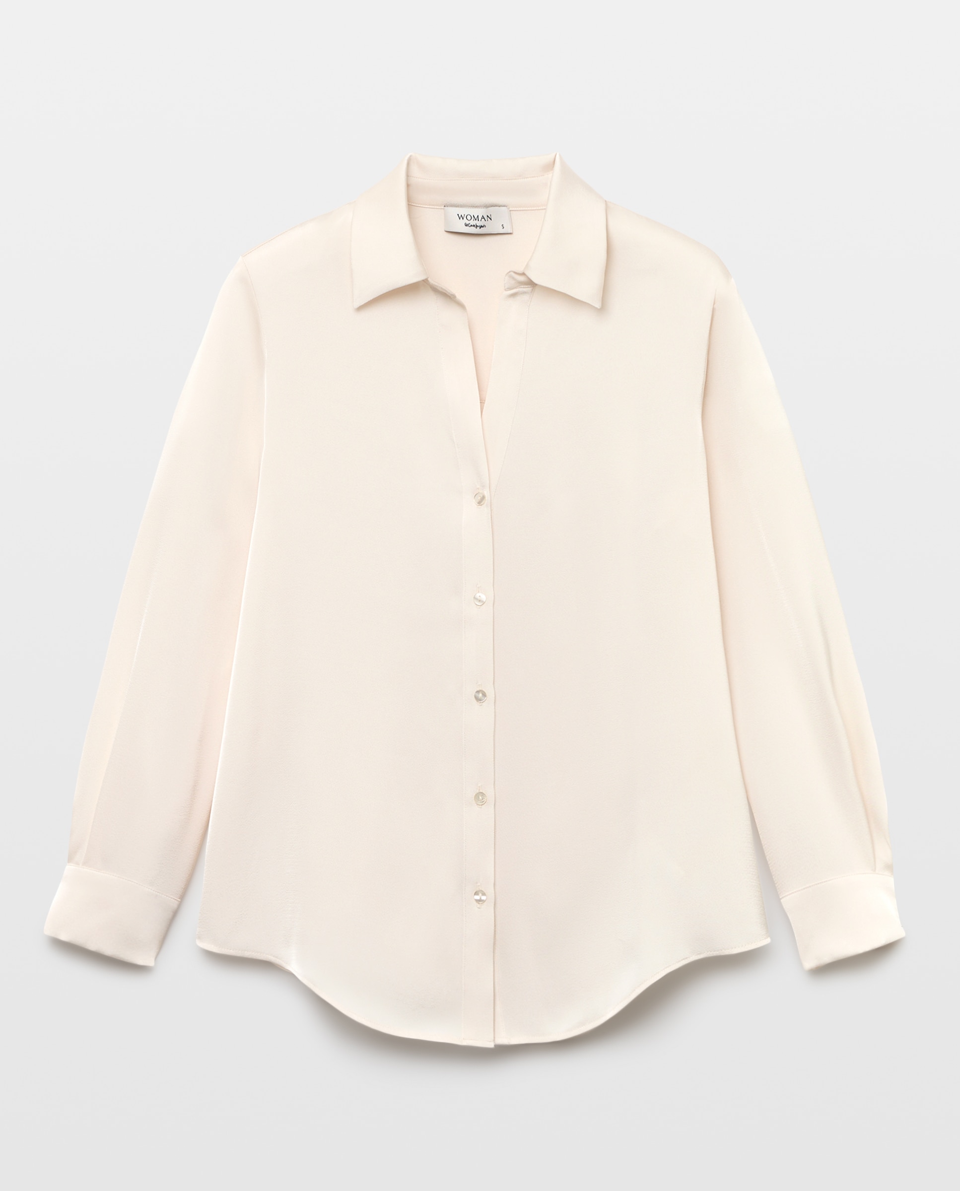 Imagen 4 de Blusa de mujer satinada lisa - Woman El Corte Inglés - 120 Crudo 120 Crudo
