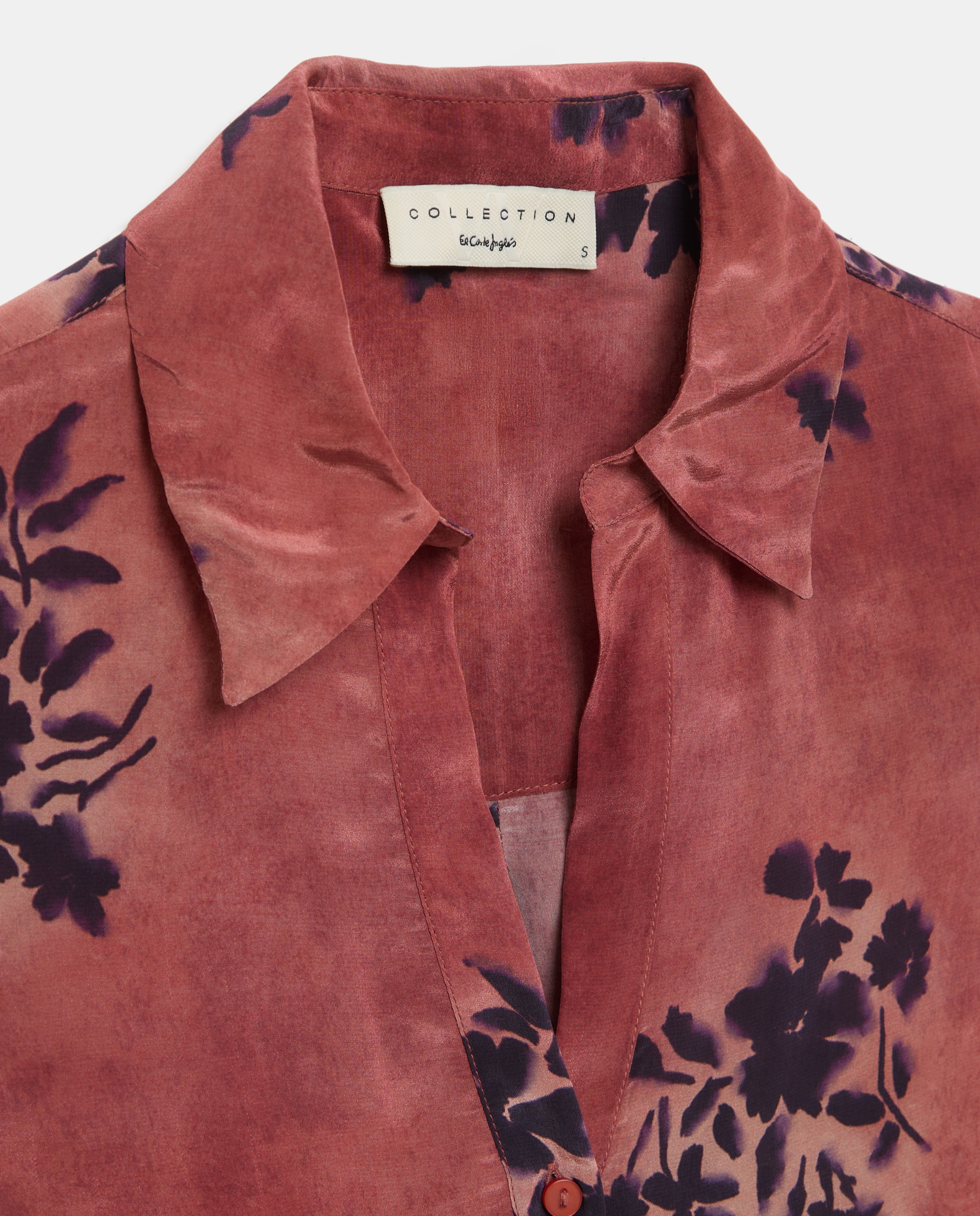 Blusa em Crepe com Bouquet Rosa-5