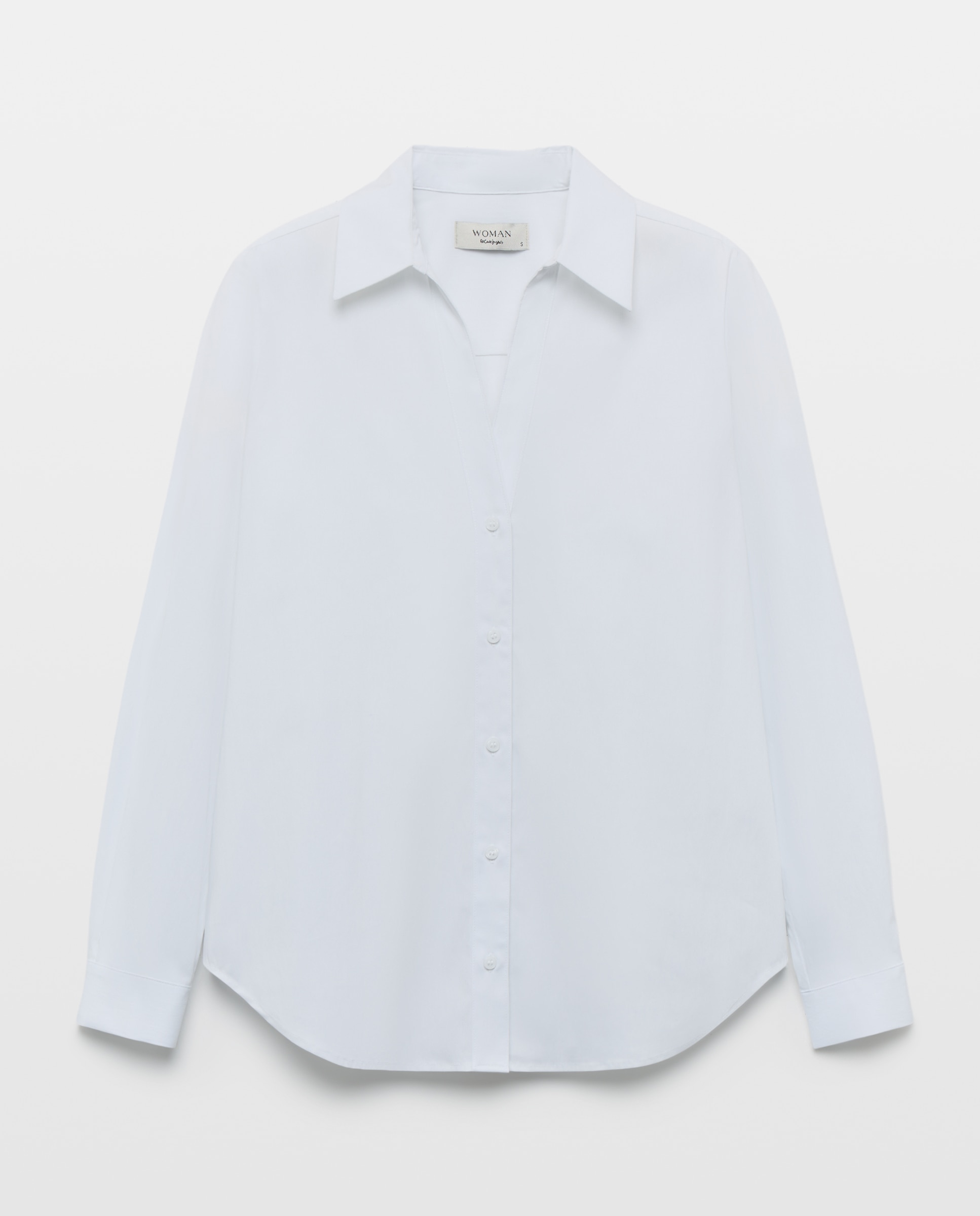 Blusa de mujer en popelín - Woman El Corte Inglés - Blanco Blanco-5