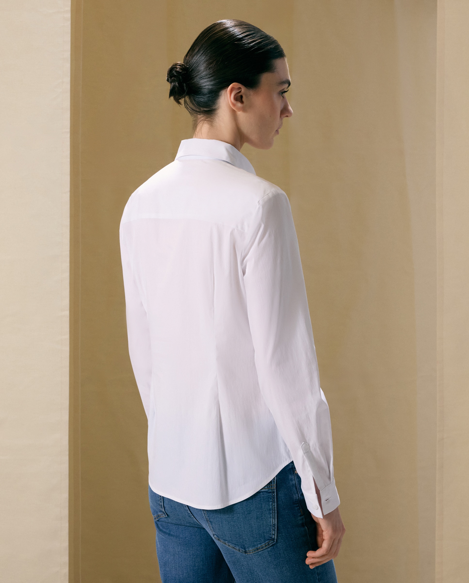 Blusa de mujer en popelín - Woman El Corte Inglés - Blanco Blanco-3