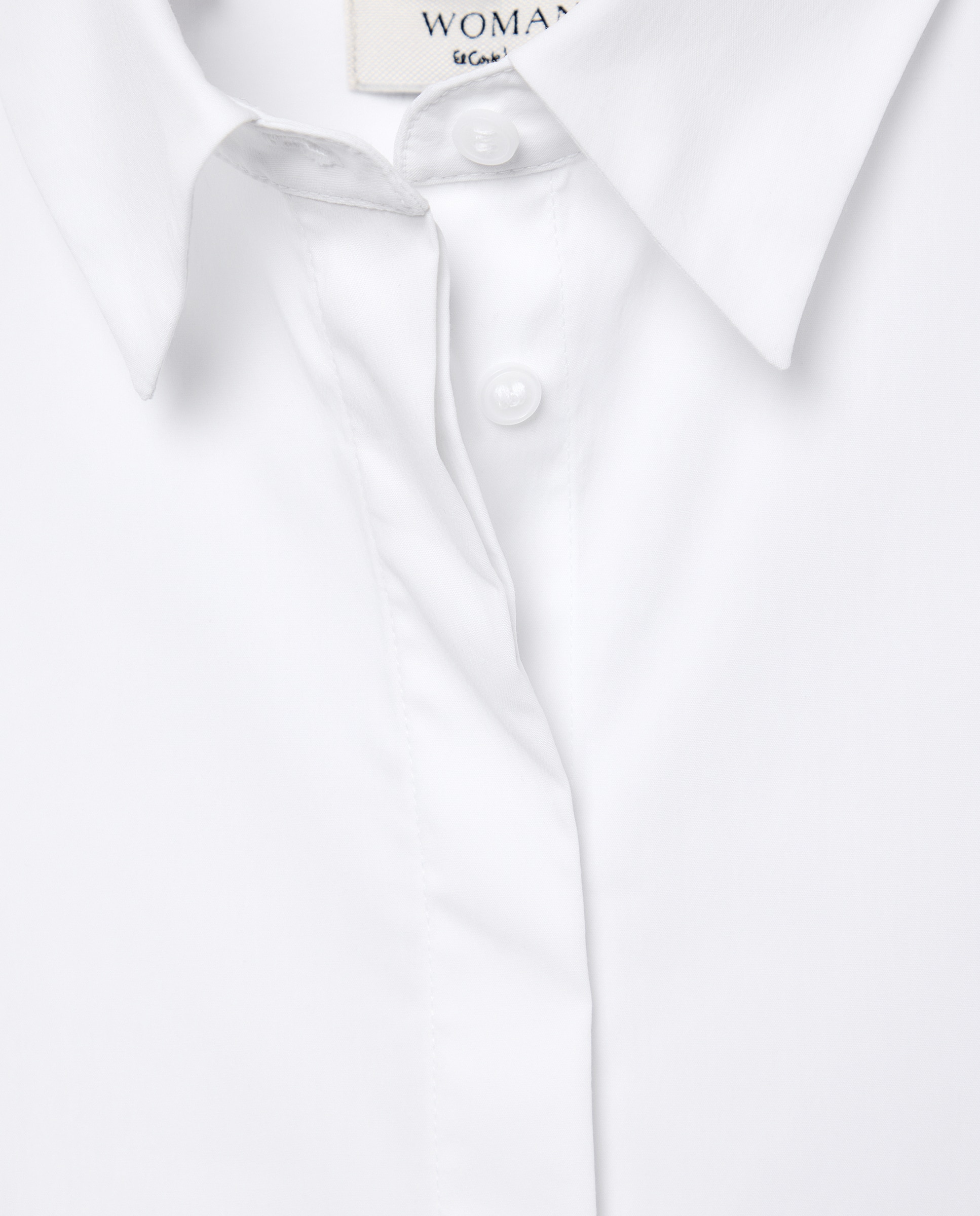 Blusa de mujer en popelín - Woman El Corte Inglés - Blanco Blanco-6