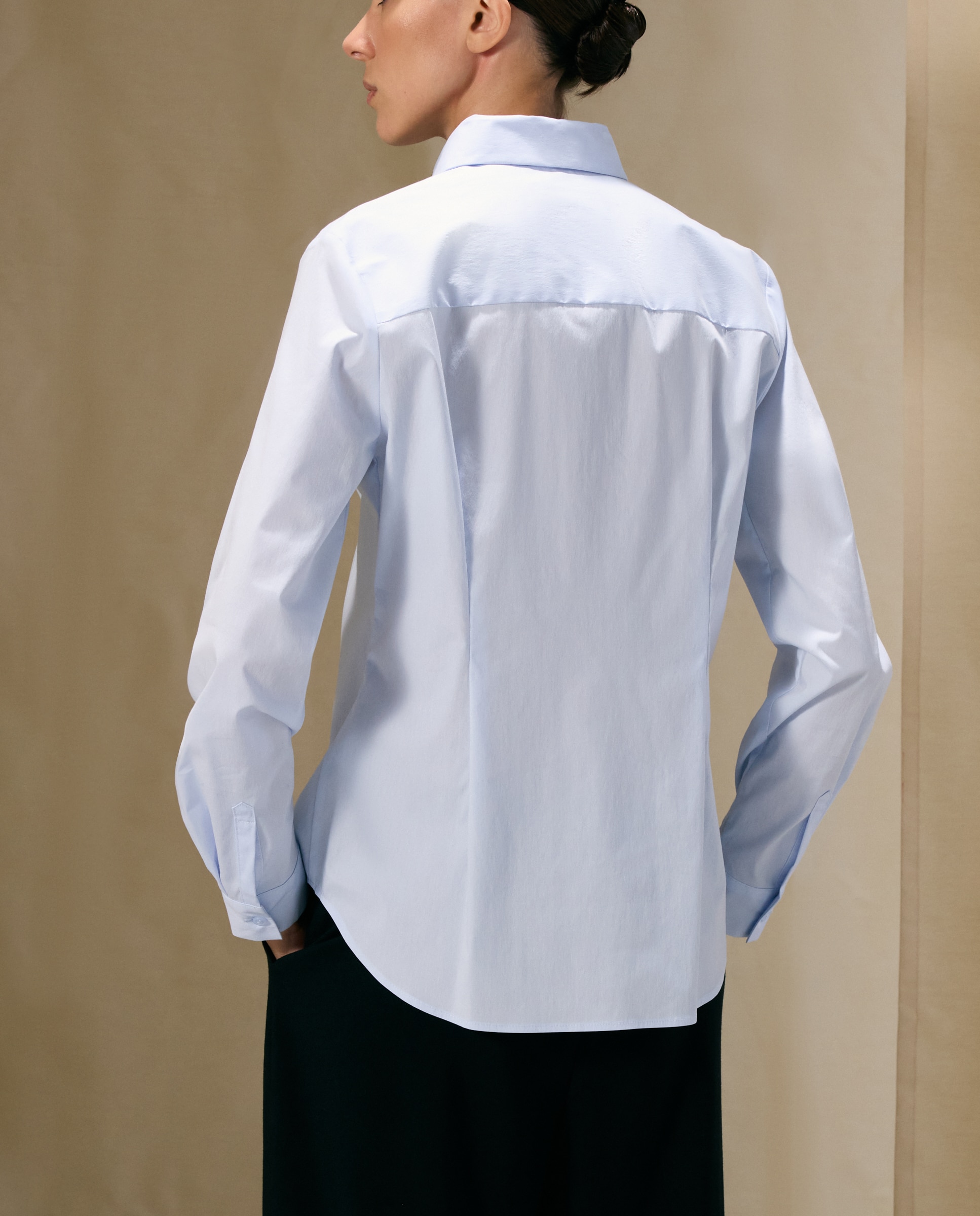 Blusa de Popelina 410 Azul Claro-3
