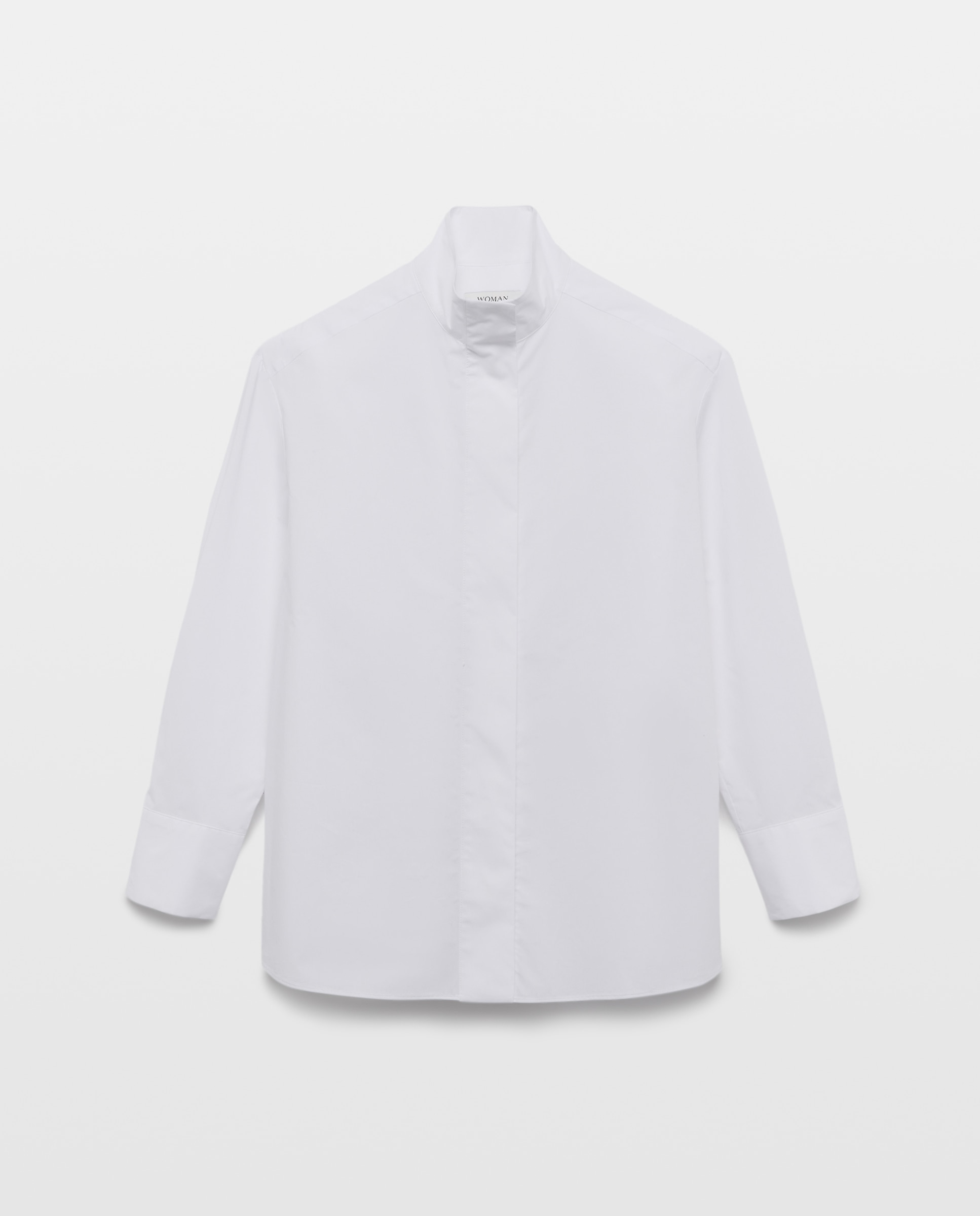 Blusa manga larga de mujer en popelín - Woman El Corte Inglés - Blanco Blanco-4