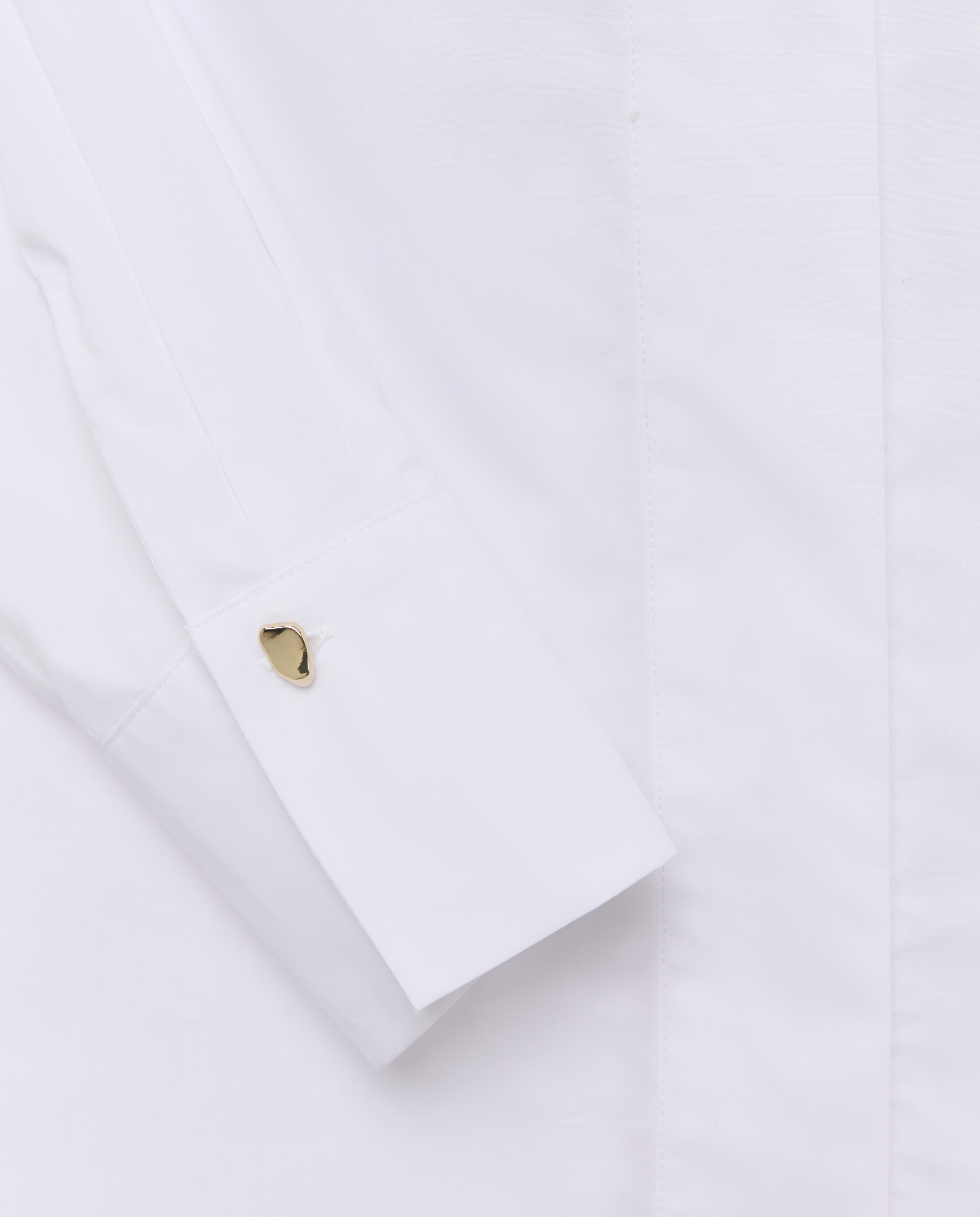 Blusa manga larga de mujer en popelín - Woman El Corte Inglés - Blanco Blanco-5
