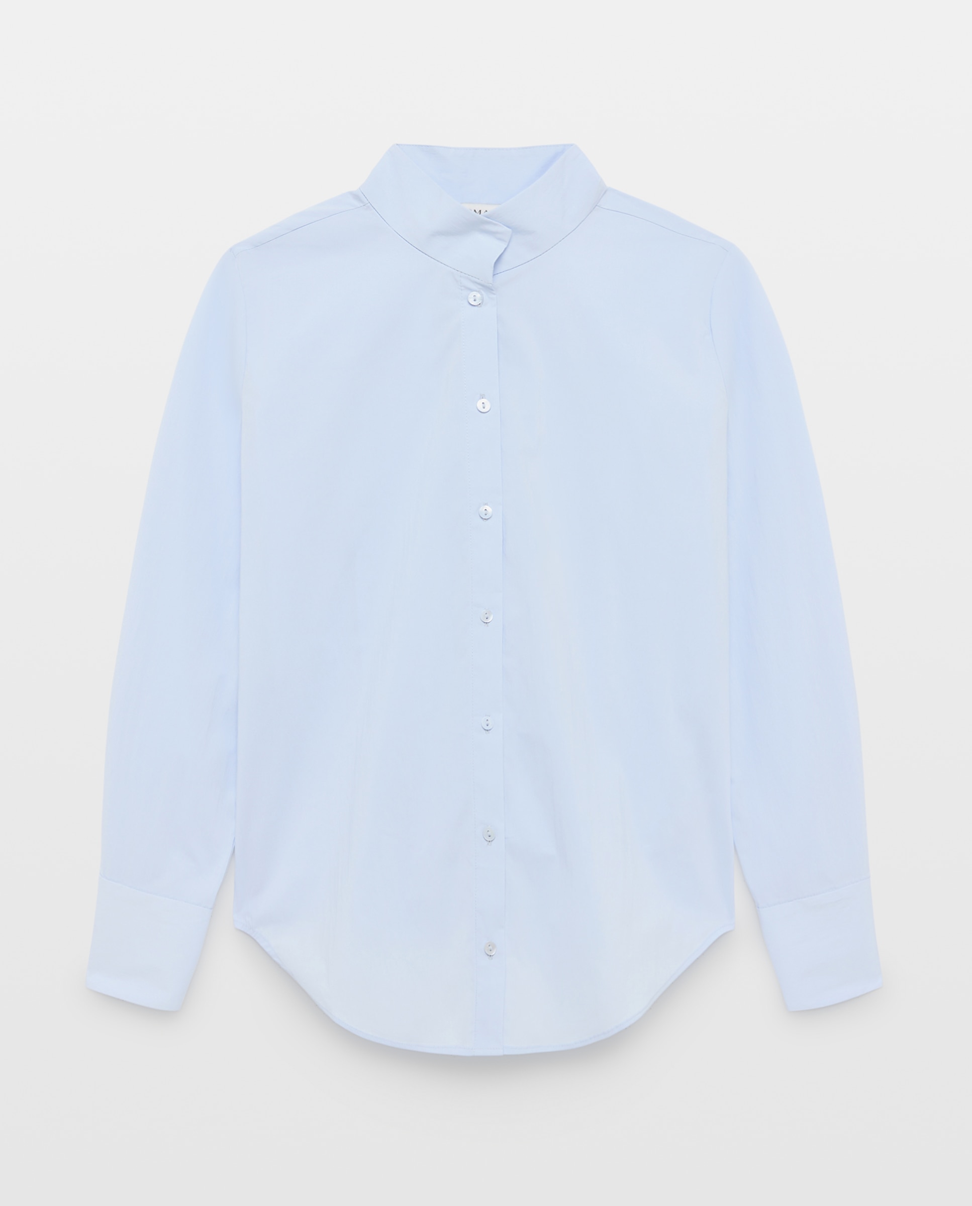 Blusa Lisa de Manga Comprida 410 Azul Claro-4
