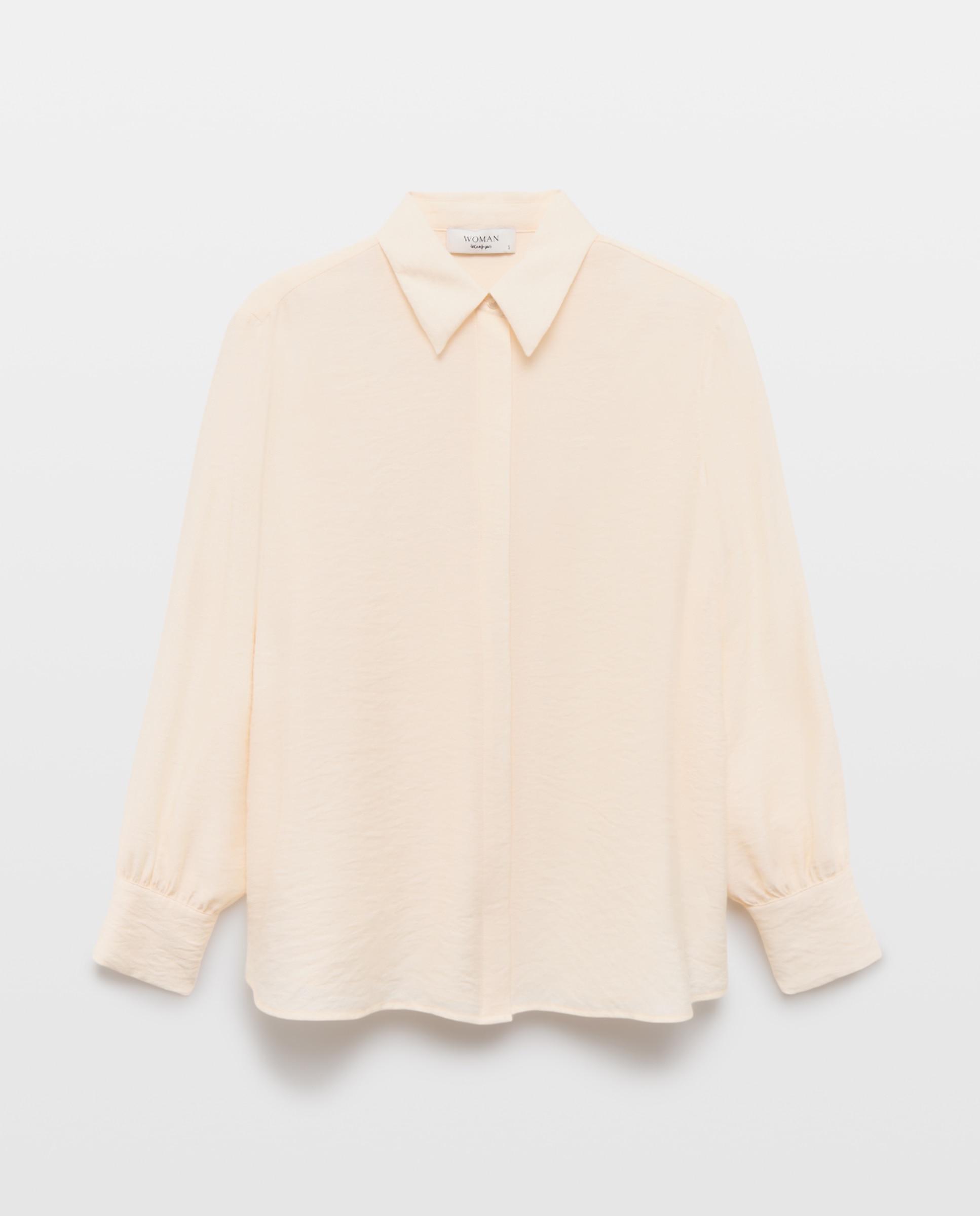 Blusa de mujer de manga larga con cuello camisero - Woman El Corte Inglés - 120 Crudo 120 Crudo-4