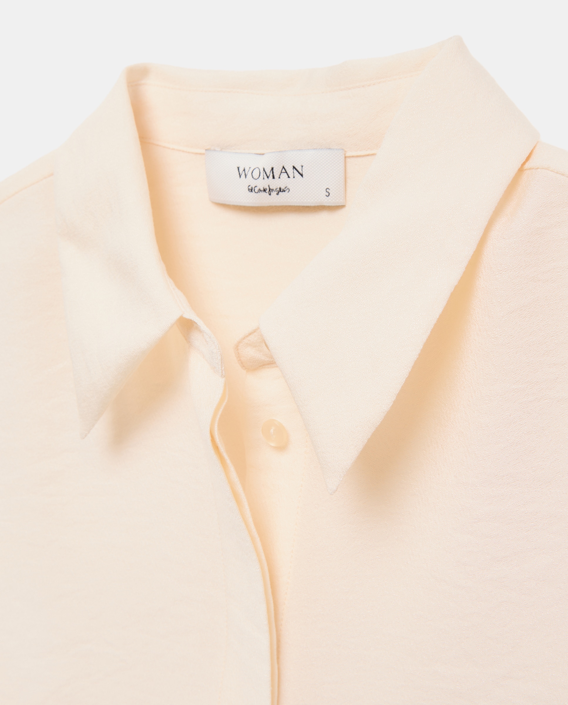 Blusa de mujer de manga larga con cuello camisero - Woman El Corte Inglés - 120 Crudo 120 Crudo-5