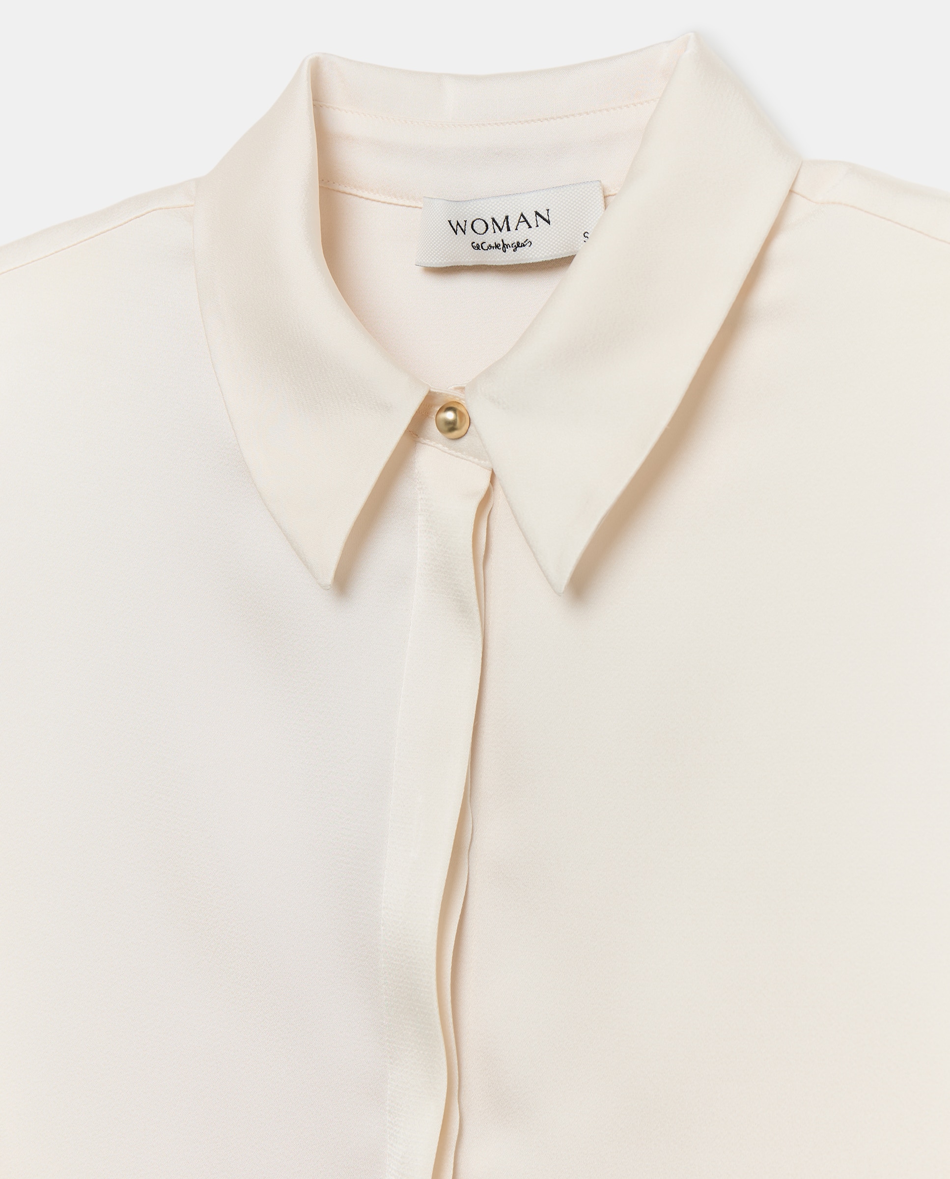 Imagen 2 de Blusa de manga larga con cuello camisero de mujer - Woman El Corte Inglés - 120 Crudo 120 Crudo