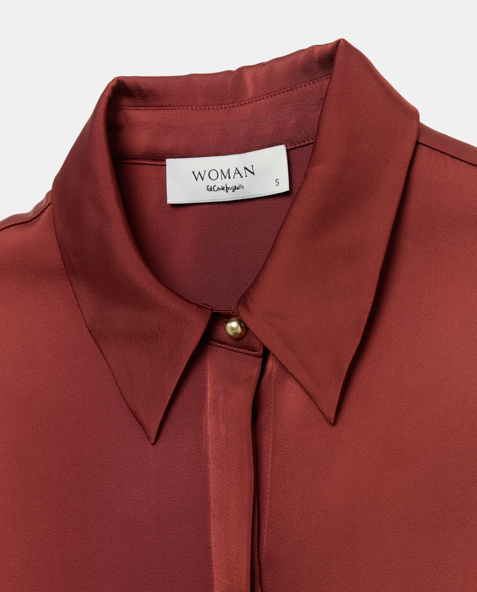 Imagen 2 de Blusa de manga larga con cuello camisero de mujer - Woman El Corte Inglés - 770 Terracota 770 Terracota