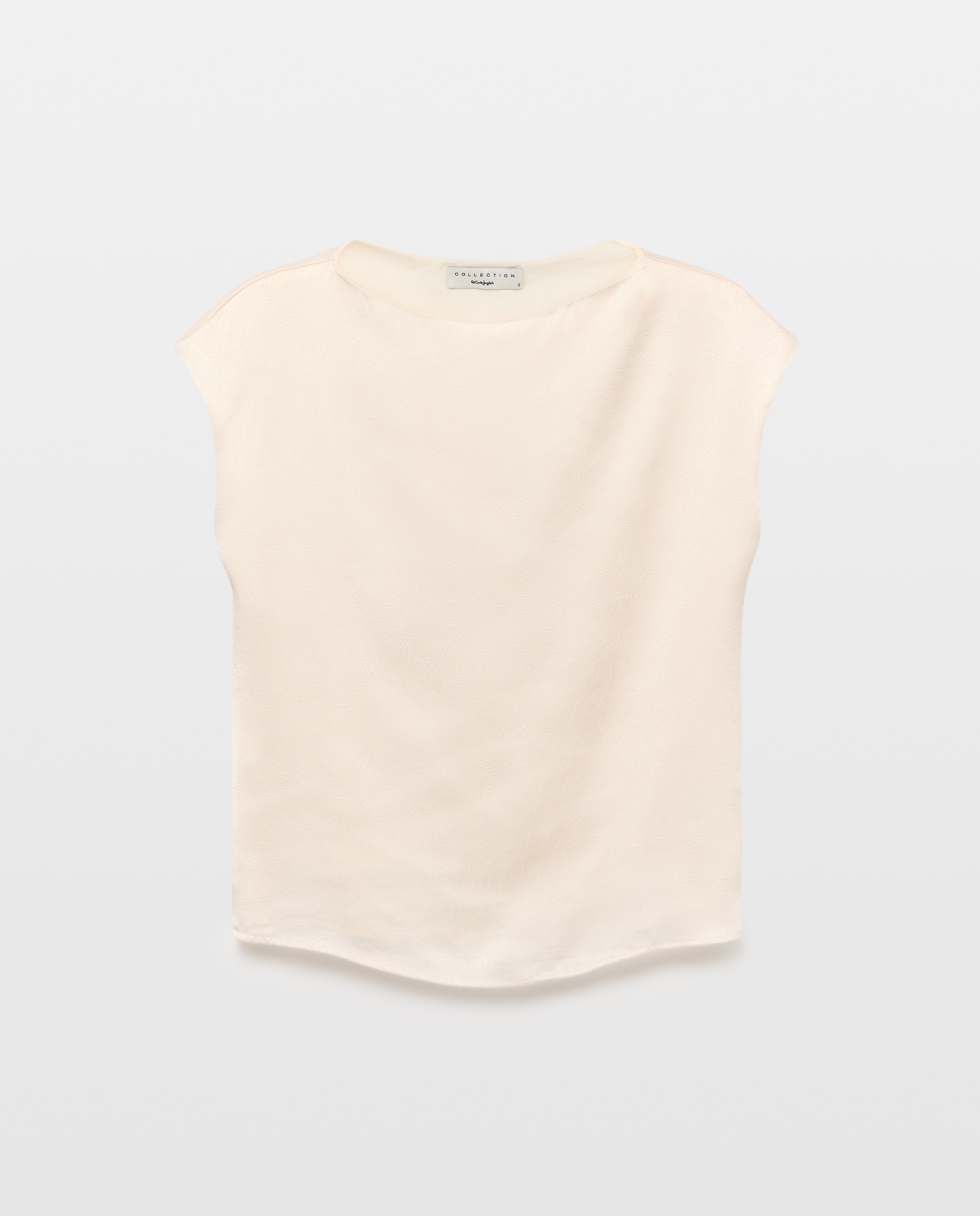 Top liso de manga corta de mujer - Woman El Corte Inglés - 130 Marfil 130 Marfil-4