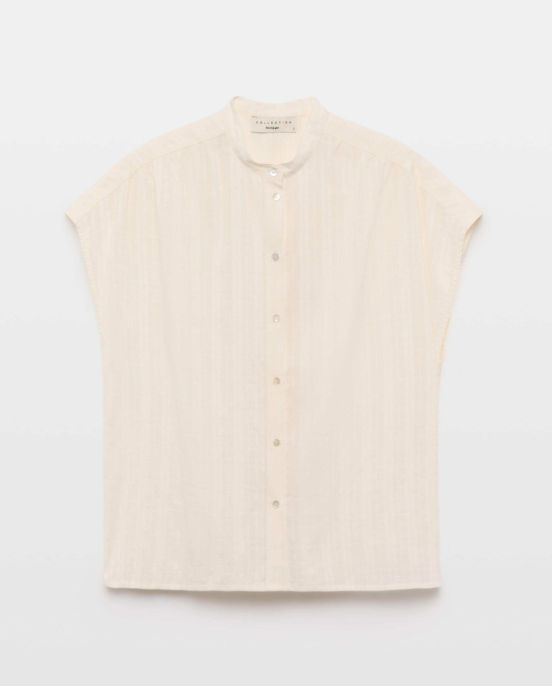 Imagen 4 de Blusa de mujer cuello mao cuadrille - Woman El Corte Inglés - 120 Crudo 120 Crudo