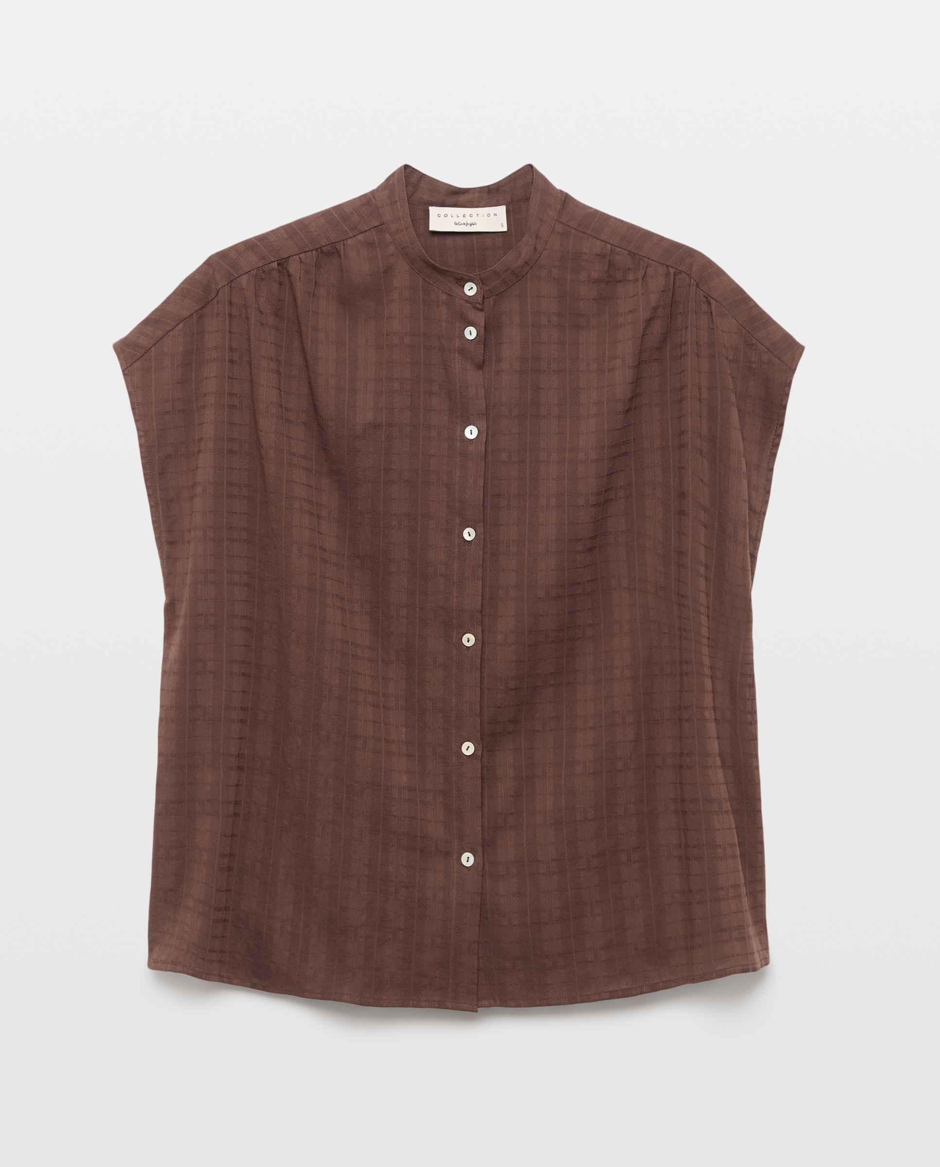 Imagen 4 de Blusa de mujer cuello mao cuadrille - Woman El Corte Inglés - 700 Marrón 700 Marrón