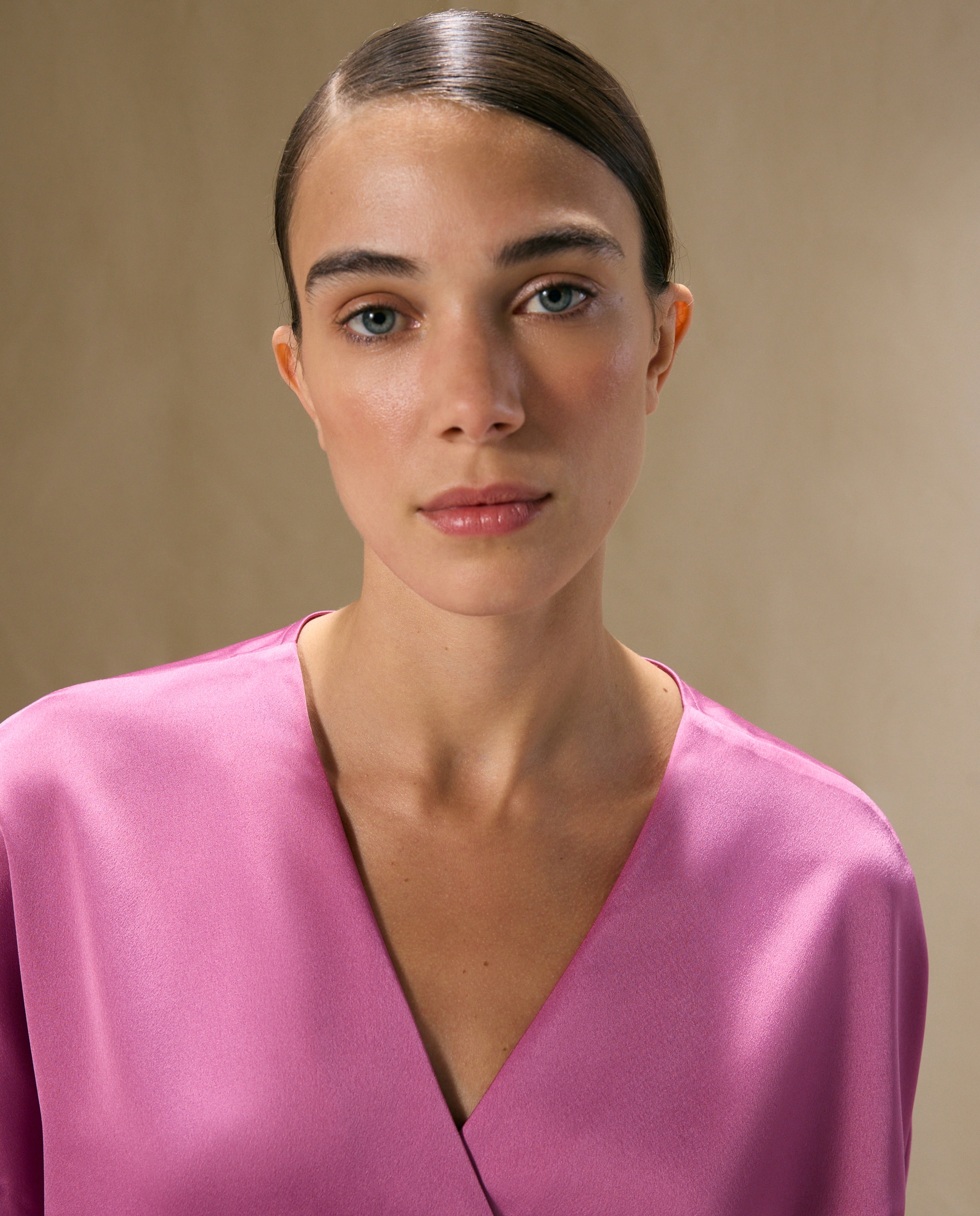 Top liso de manga corta de mujer - Woman El Corte Inglés - 200 Rosa 200 Rosa-4