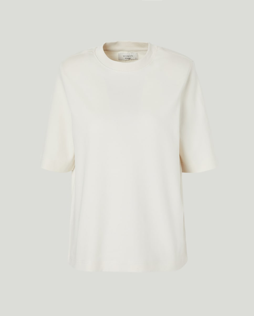 T-shirt de Manga Curta com Ombreiras 120 Cru-4