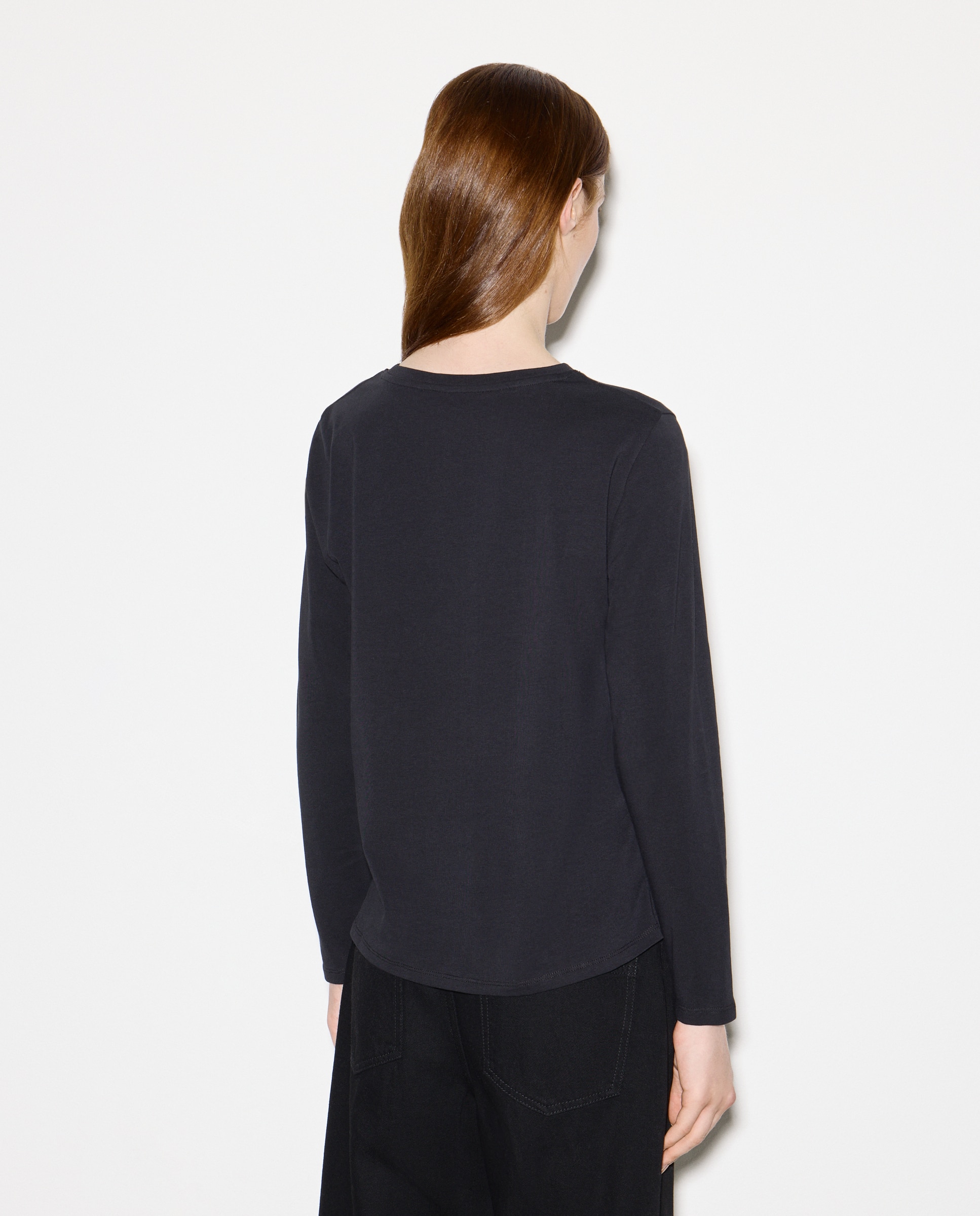 Camisola com Manga Comprida Preto-3