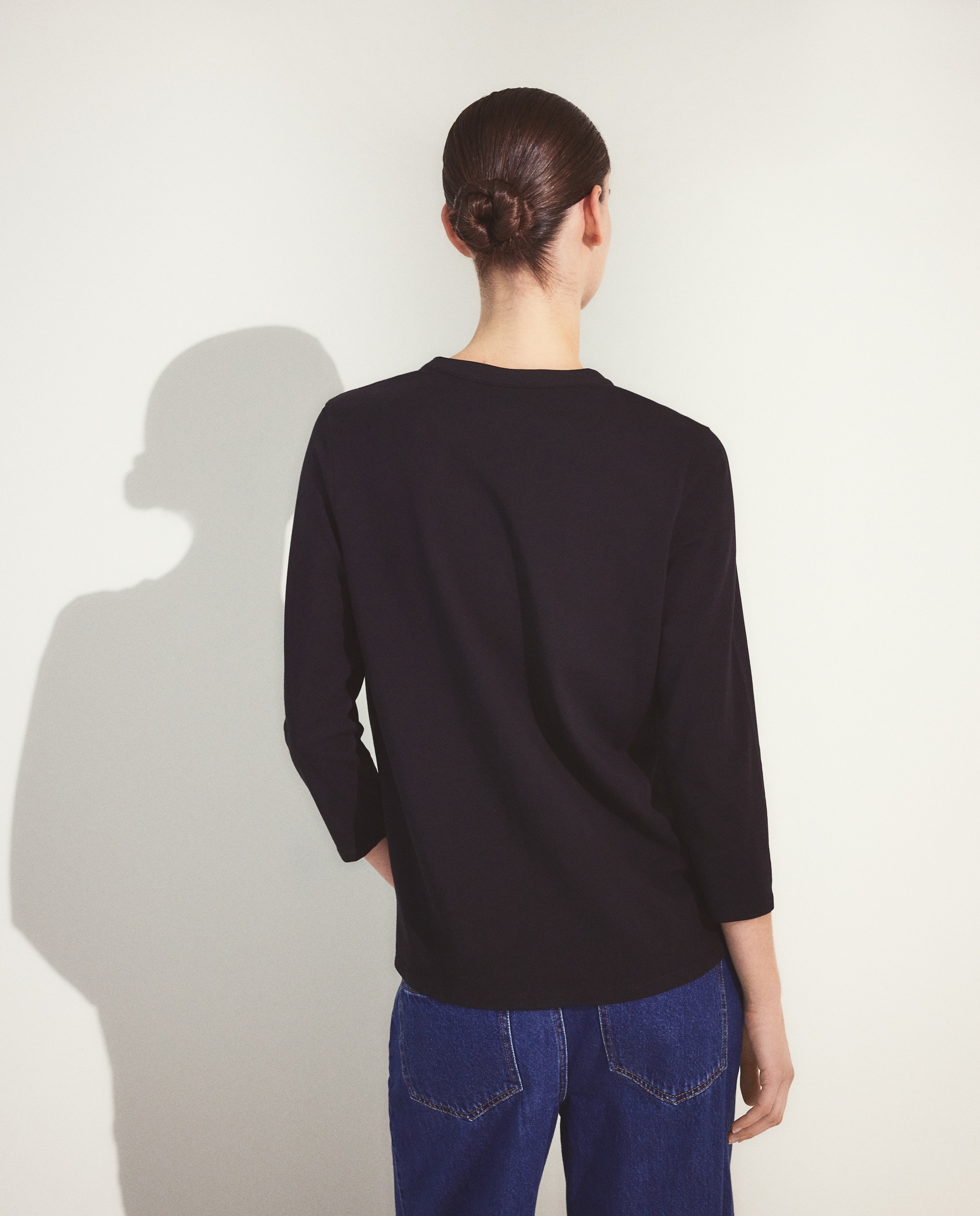 Camiseta de mujer cuello panadero - Woman El Corte Inglés - 700 Marrón 700 Marrón-3