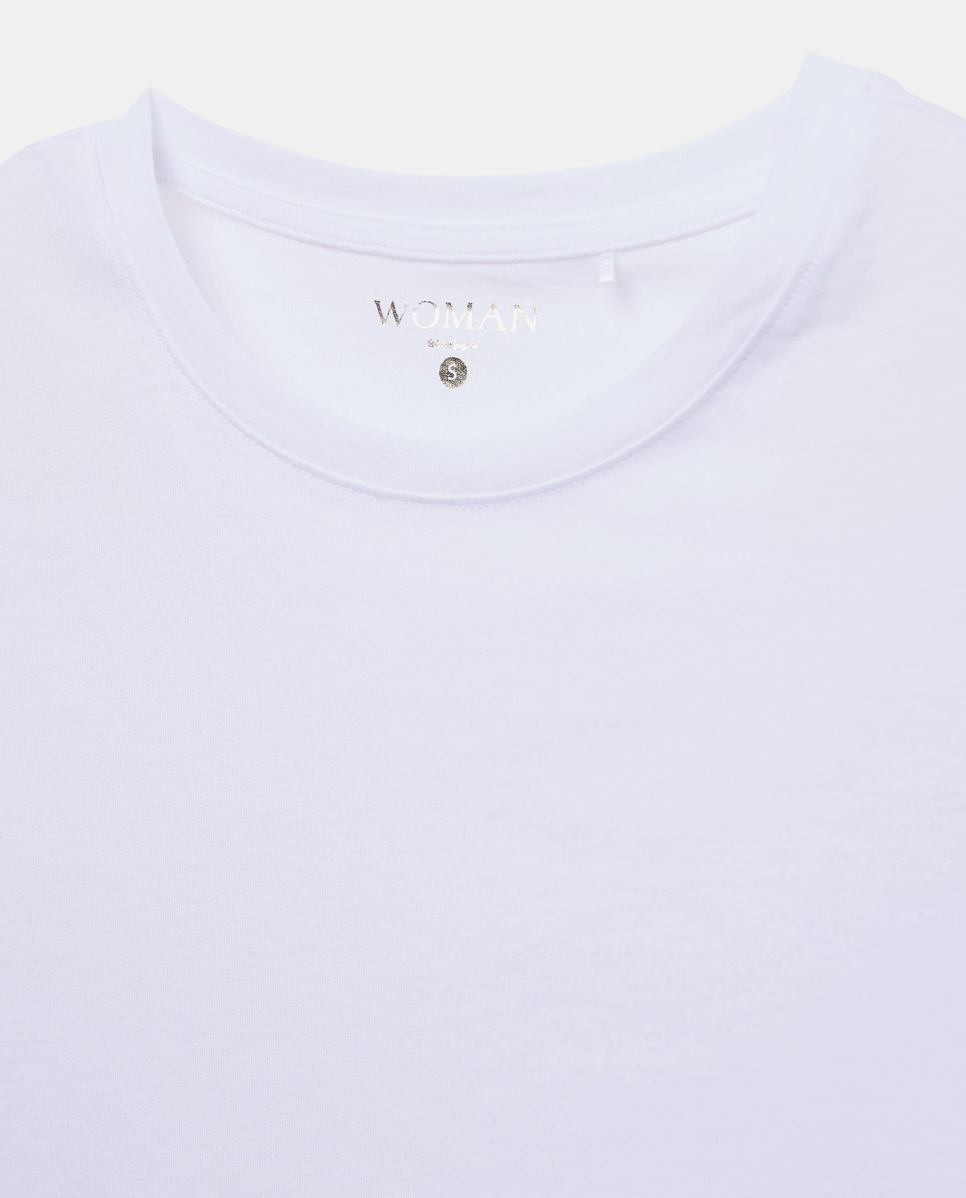Imagen 5 de Camiseta de mujer con manga corta y cuello caja - Woman El Corte Inglés - Blanco Blanco