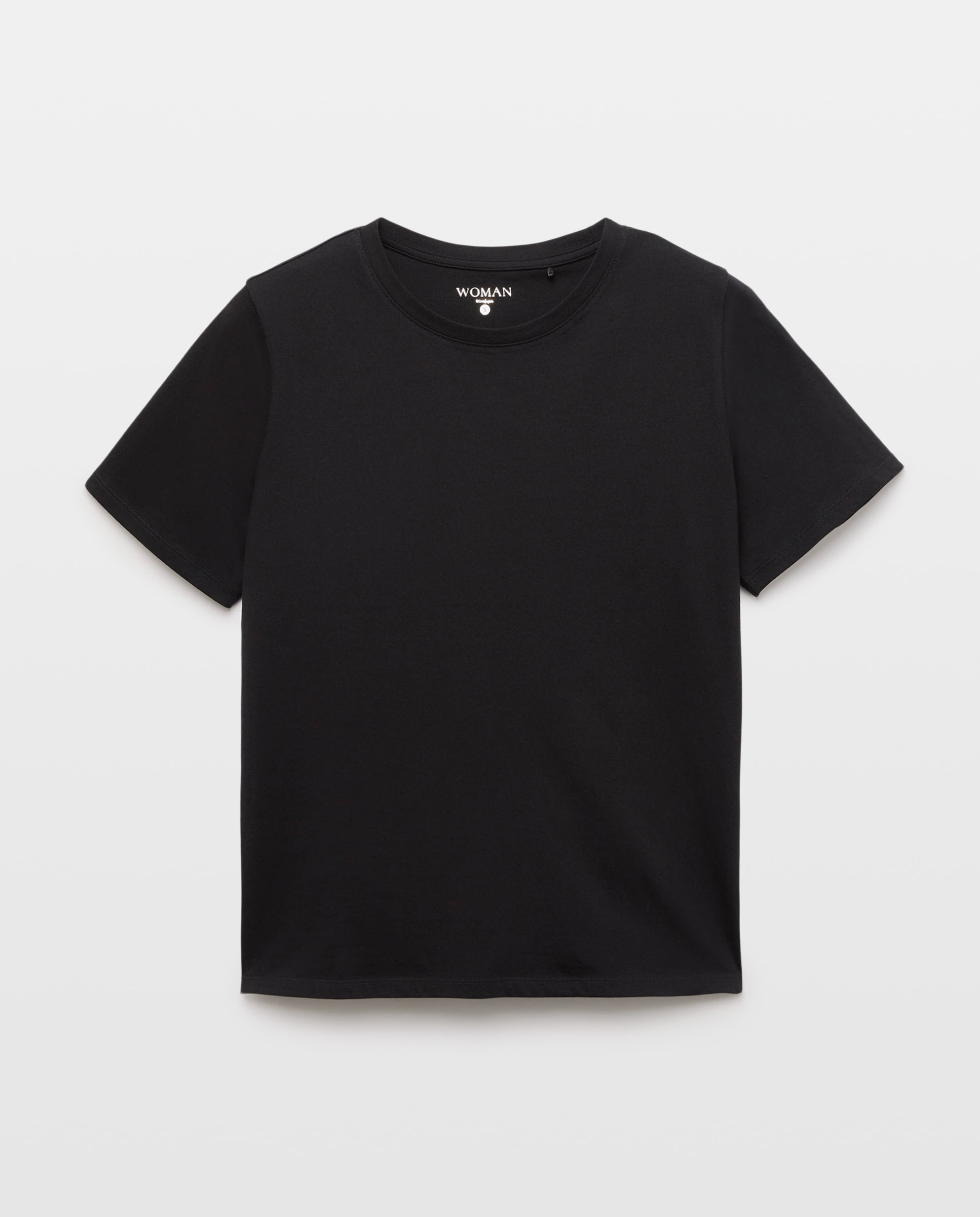 Imagen 4 de Camiseta de mujer con manga corta y cuello caja - Woman El Corte Inglés - Negro Negro