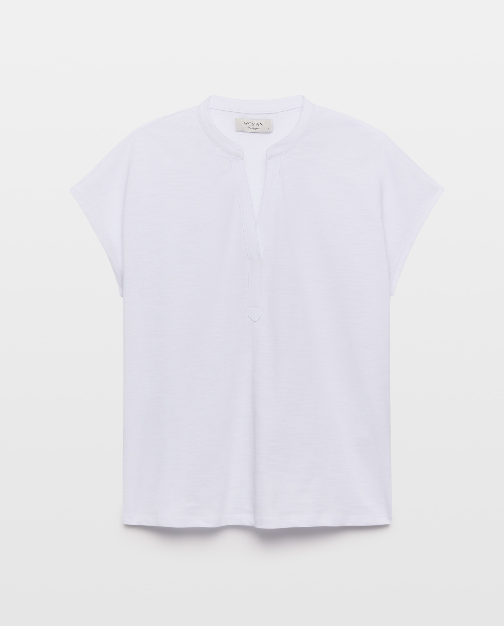 Camiseta de manga corta lisa de mujer - Woman El Corte Inglés - Blanco Blanco-4