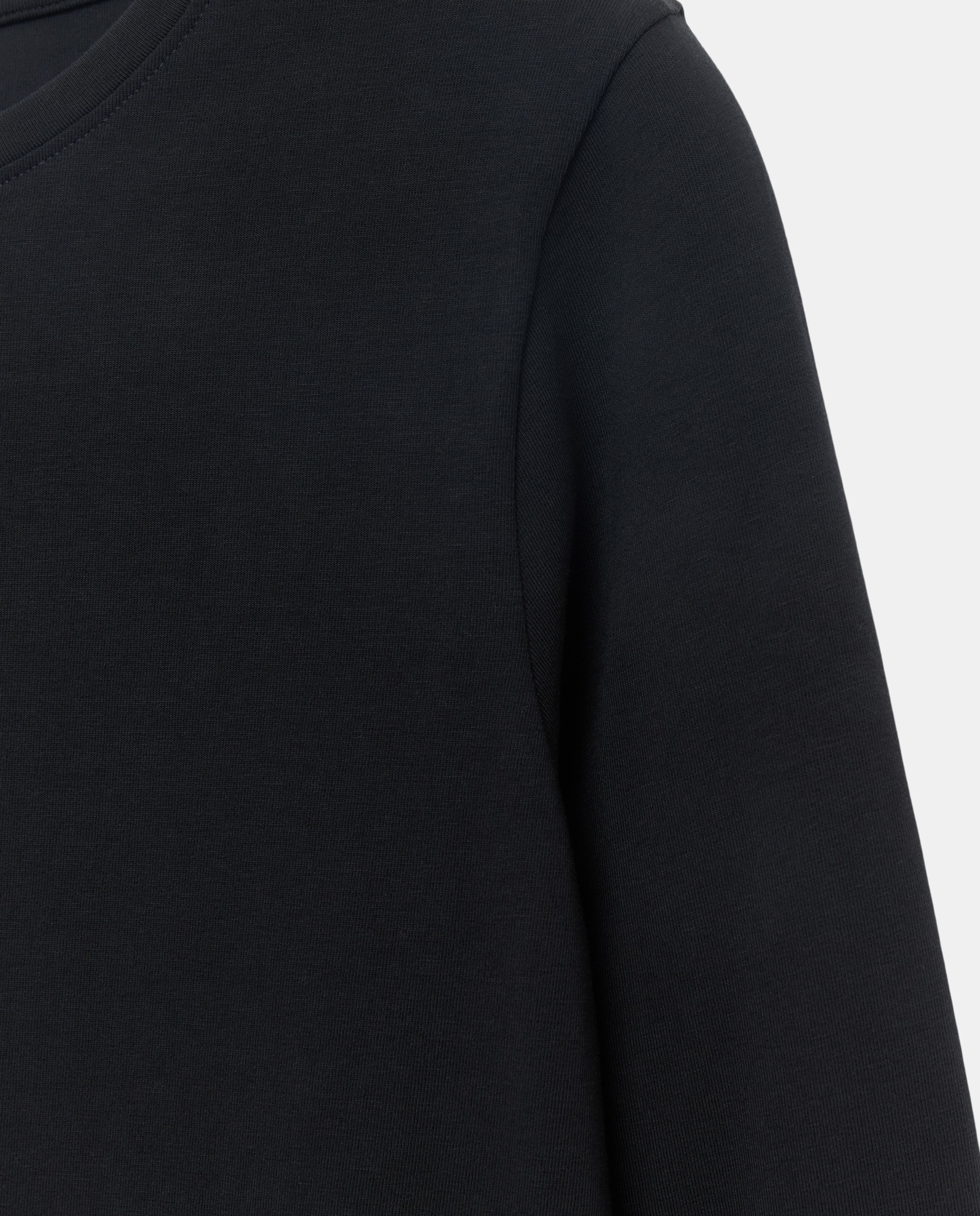 Camiseta de mujer con manga larga y cuello caja - Woman El Corte Inglés - Negro Negro-5