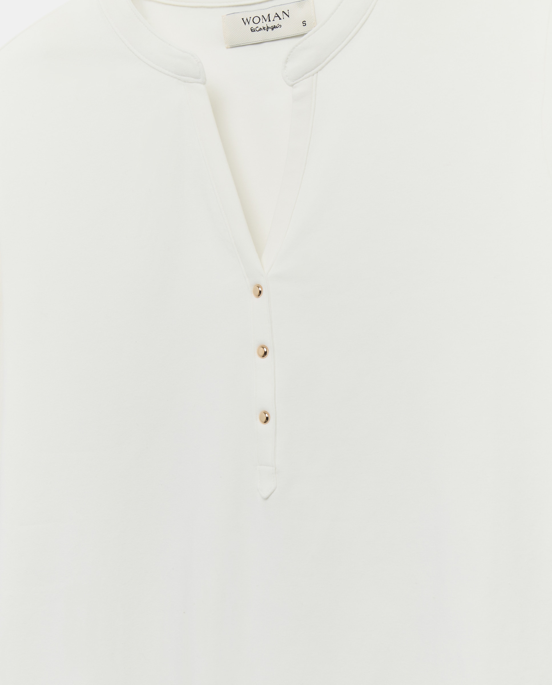 Imagen 6 de Camiseta de mujer con manga larga y cuello panadero - Woman El Corte Inglés - 120 Crudo 120 Crudo