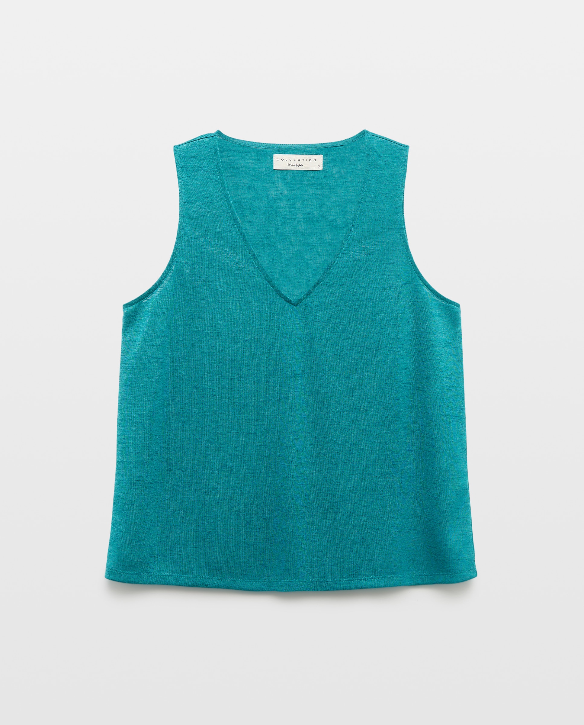 Camiseta sin mangas lisa de mujer - Woman El Corte Inglés - 450 Turquesa 450 Turquesa-4