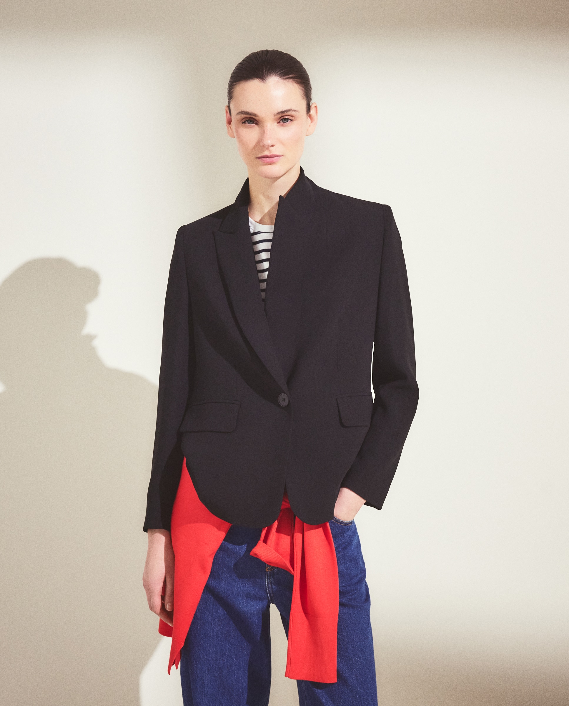 Imagen 2 de Blazer liso con solapa - Woman El Corte Inglés - Negro Negro