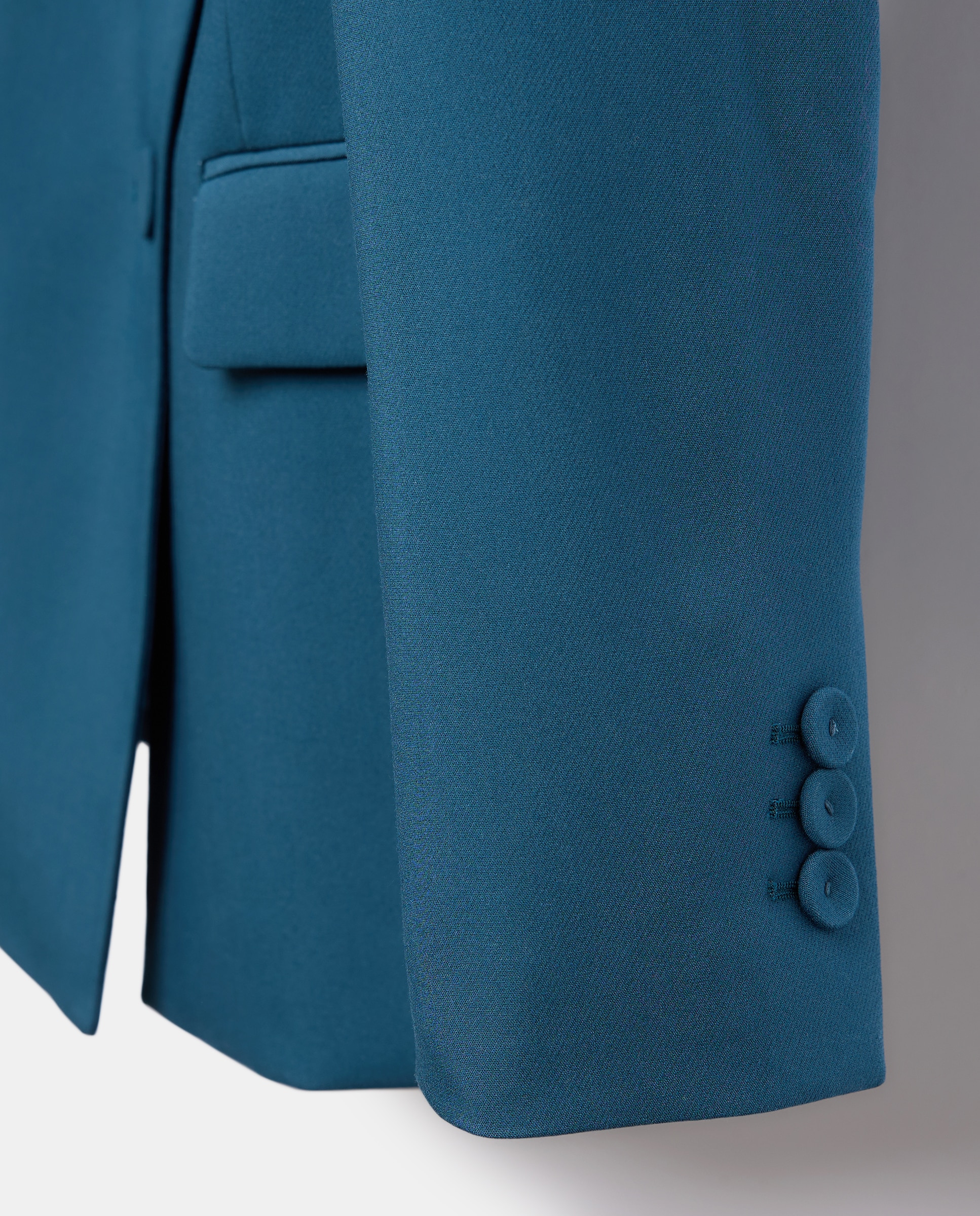Blazer Liso de Poliéster Azul-escuro-6