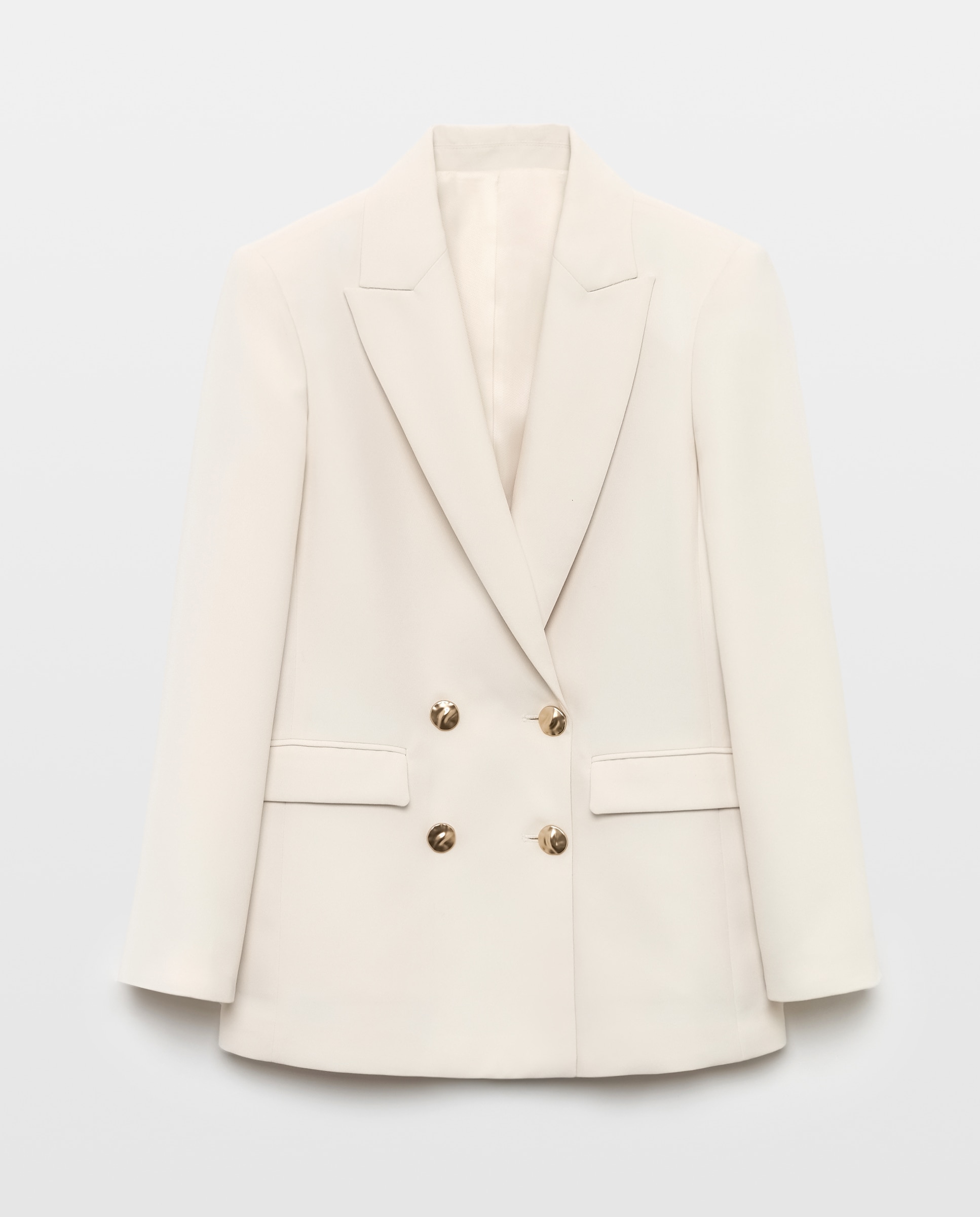 Blazer Cruzado em Crepe 120 Cru-5