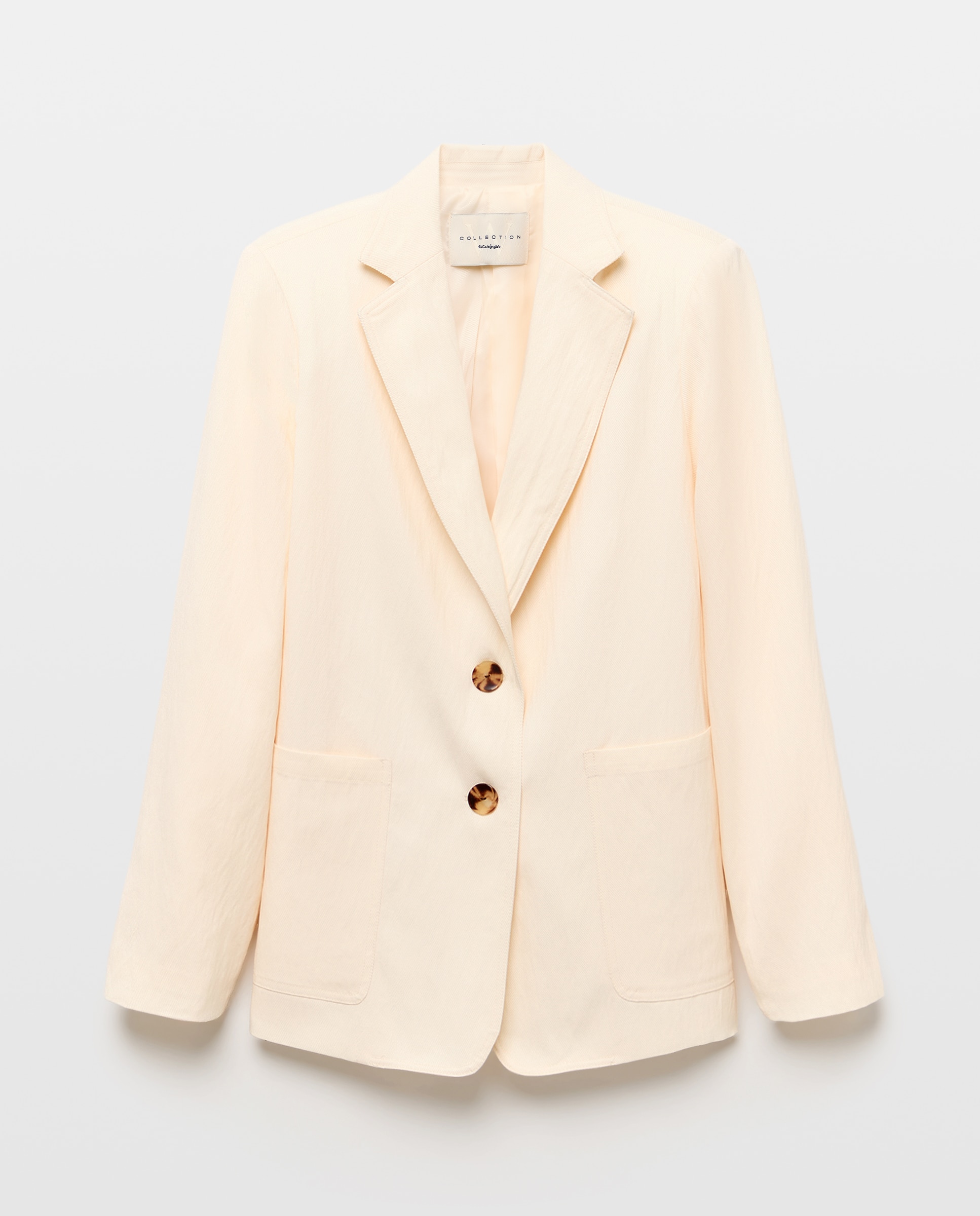 Blazer Liso de Crinkle 120 Cru-4