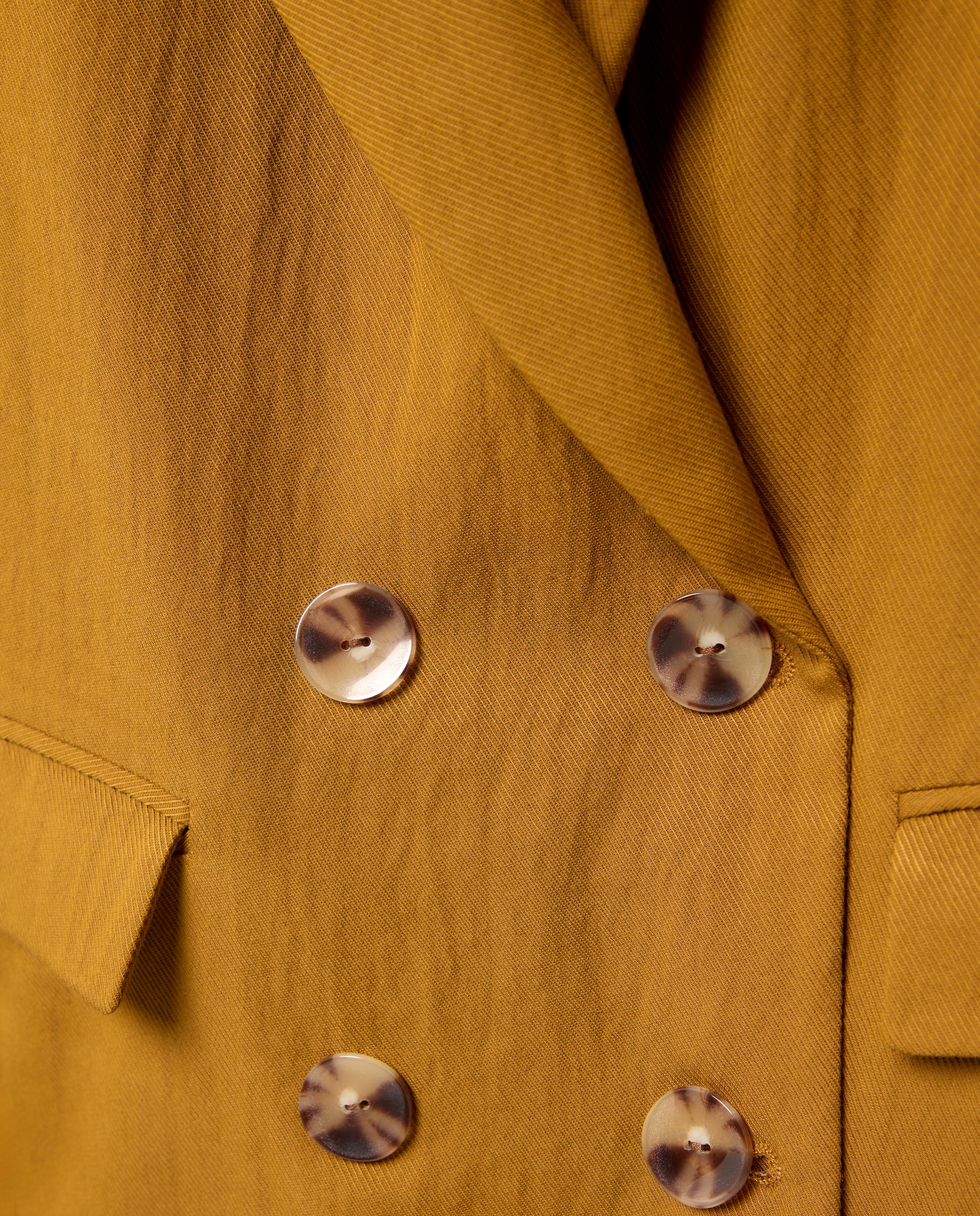 Blazer Liso de Crinkle Cruzado 371 Óleo-6
