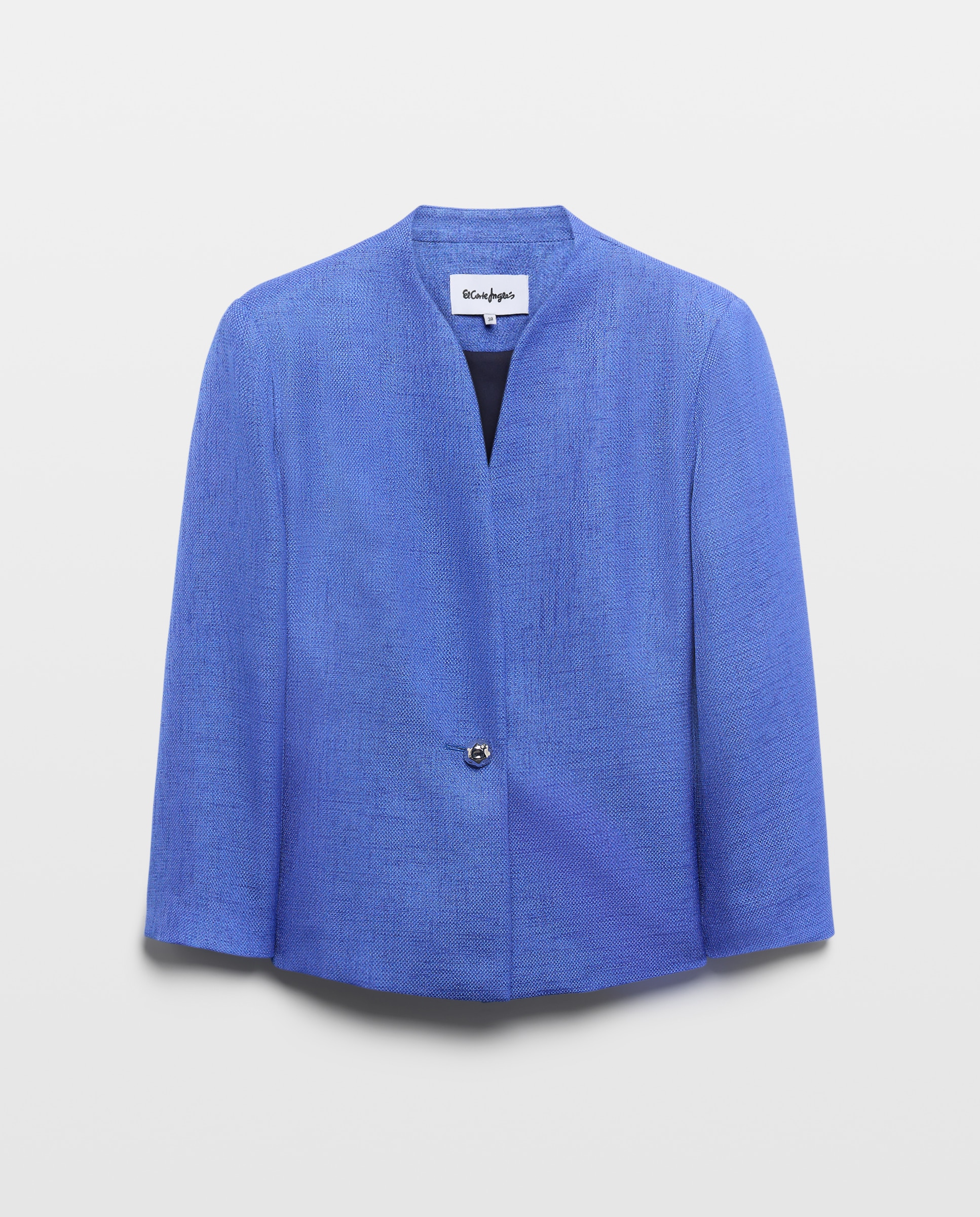 Imagem 0 de Blazer Curto Liso com Textura