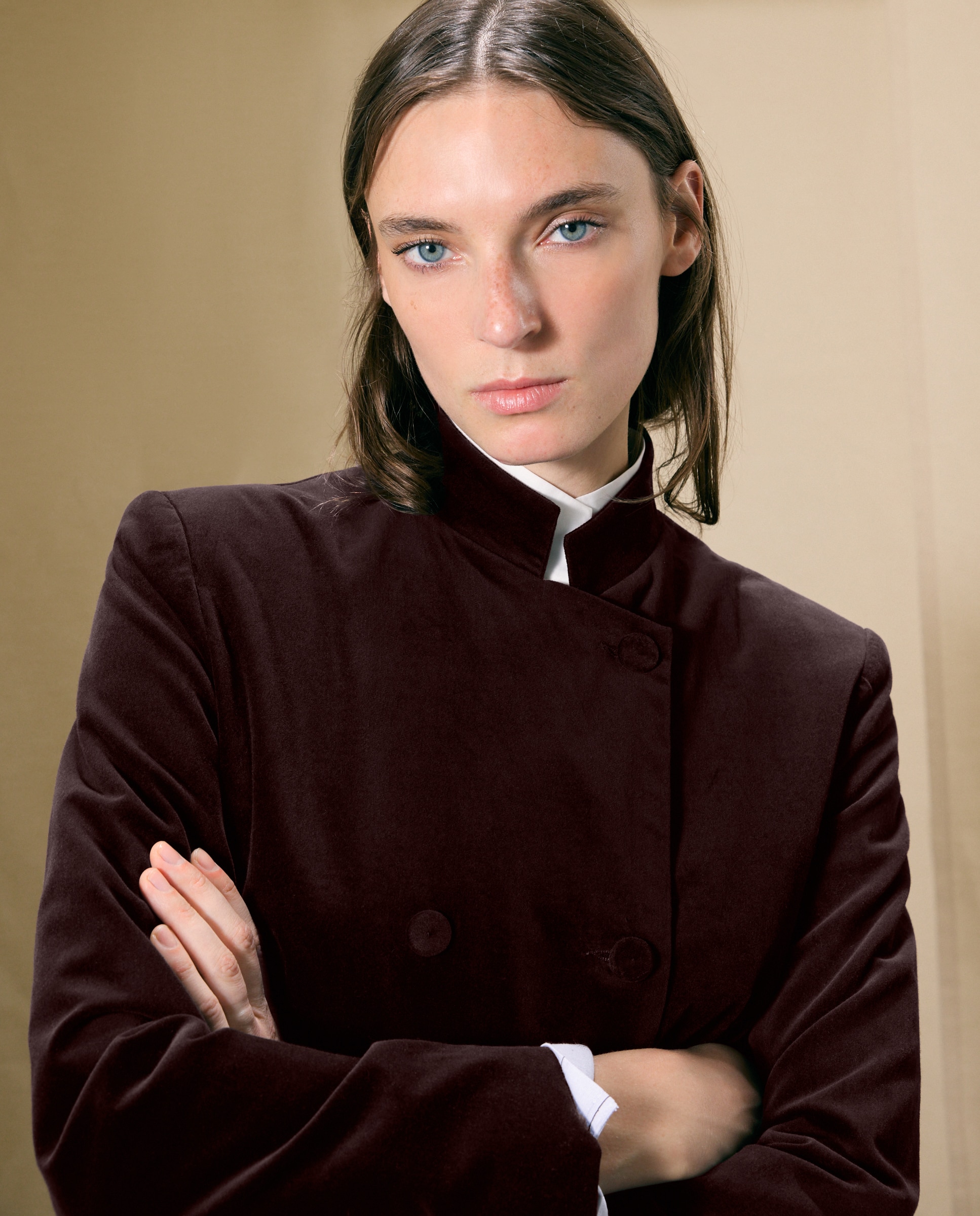 Blazer mujer lisa velvet - Woman El Corte Inglés - Marrón Marrón-3