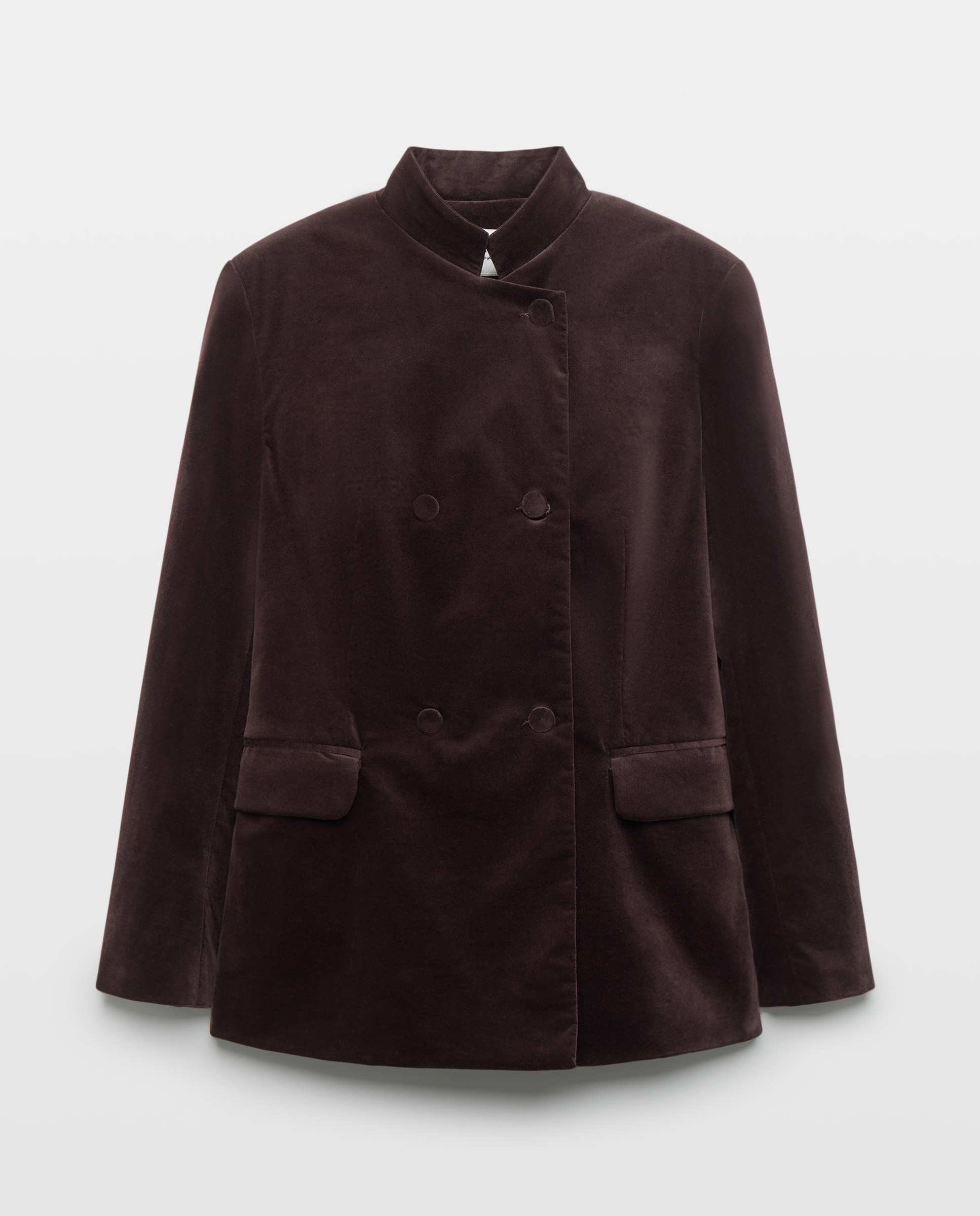 Blazer mujer lisa velvet - Woman El Corte Inglés - Marrón Marrón-5