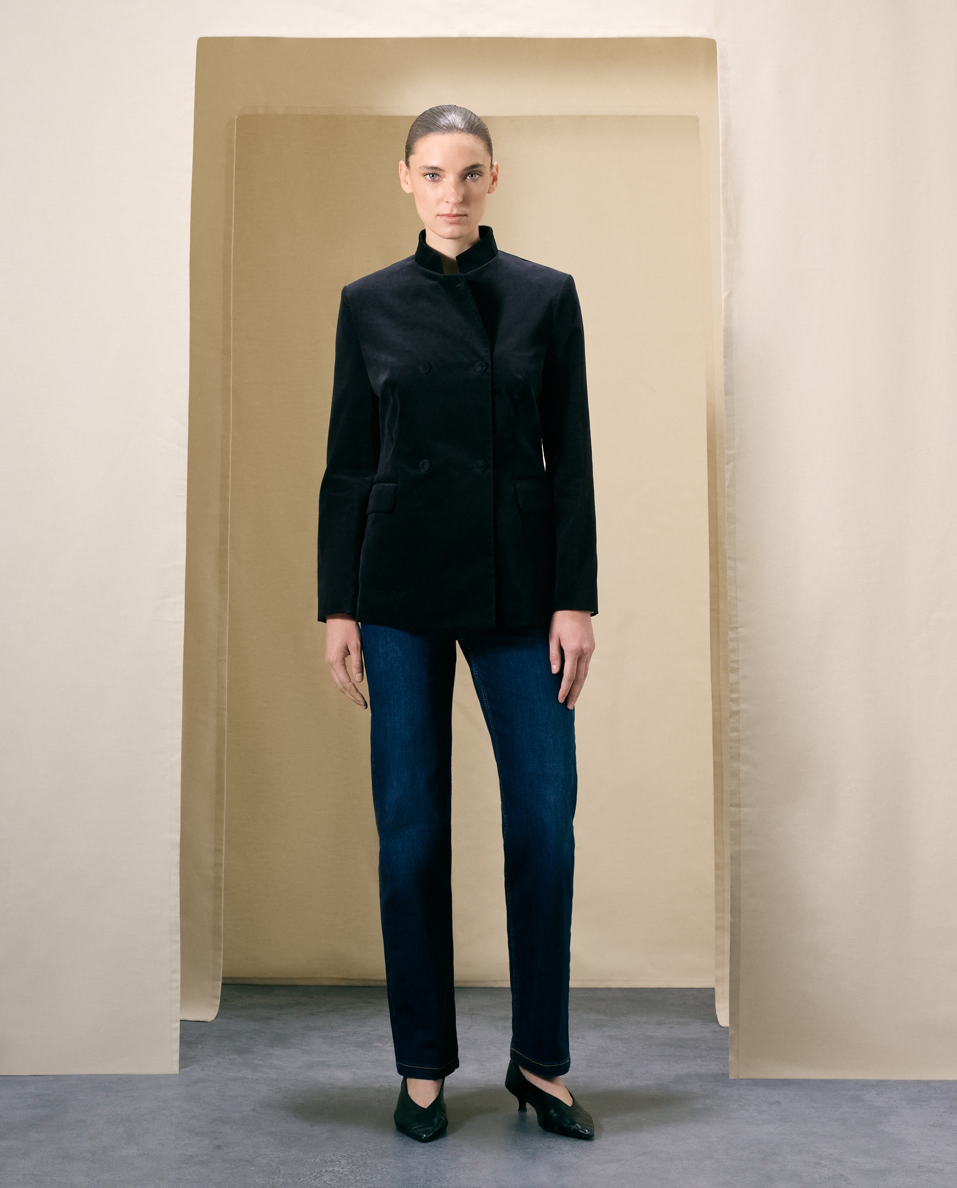 Blazer mujer lisa velvet - Woman El Corte Inglés - Negro Negro-3