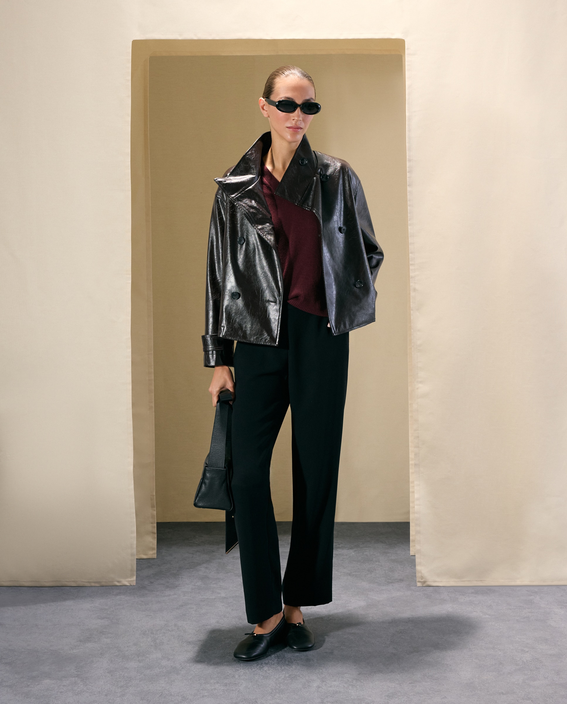 Pantalón recto cintura elástica - Woman El Corte Inglés - Negro Negro-1