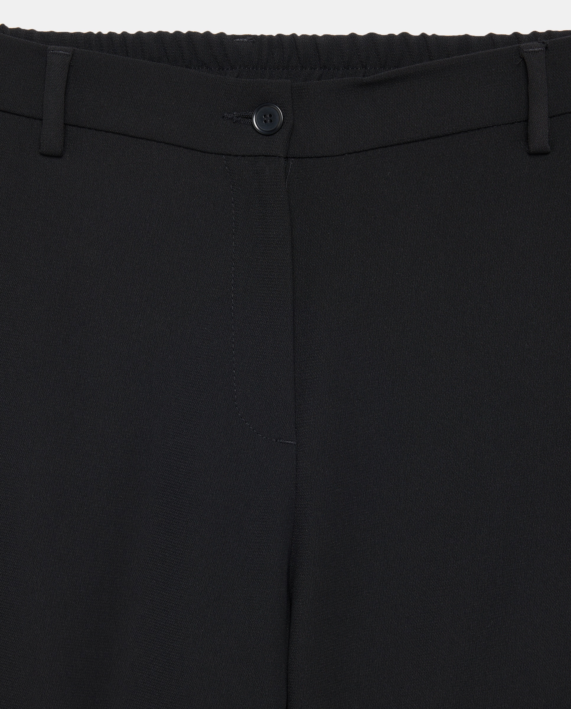 Pantalón recto cintura elástica - Woman El Corte Inglés - Negro Negro-5