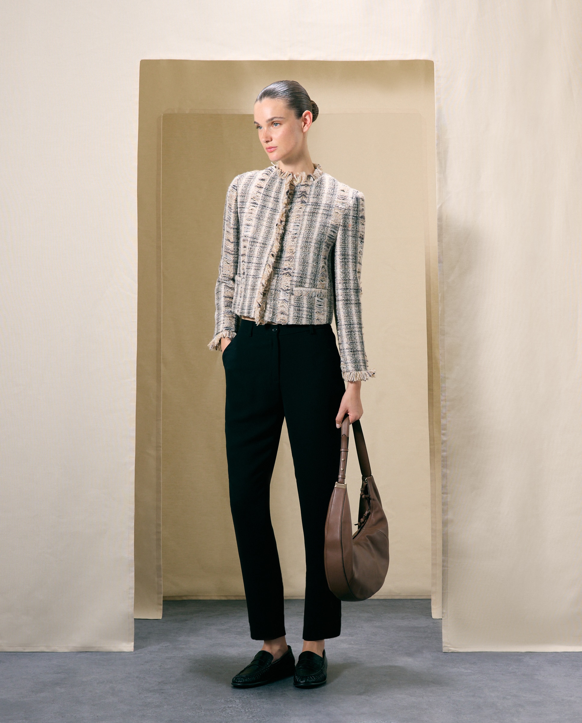 Pantalón semipitillo bolsillos - Woman El Corte Inglés - Negro Negro-1