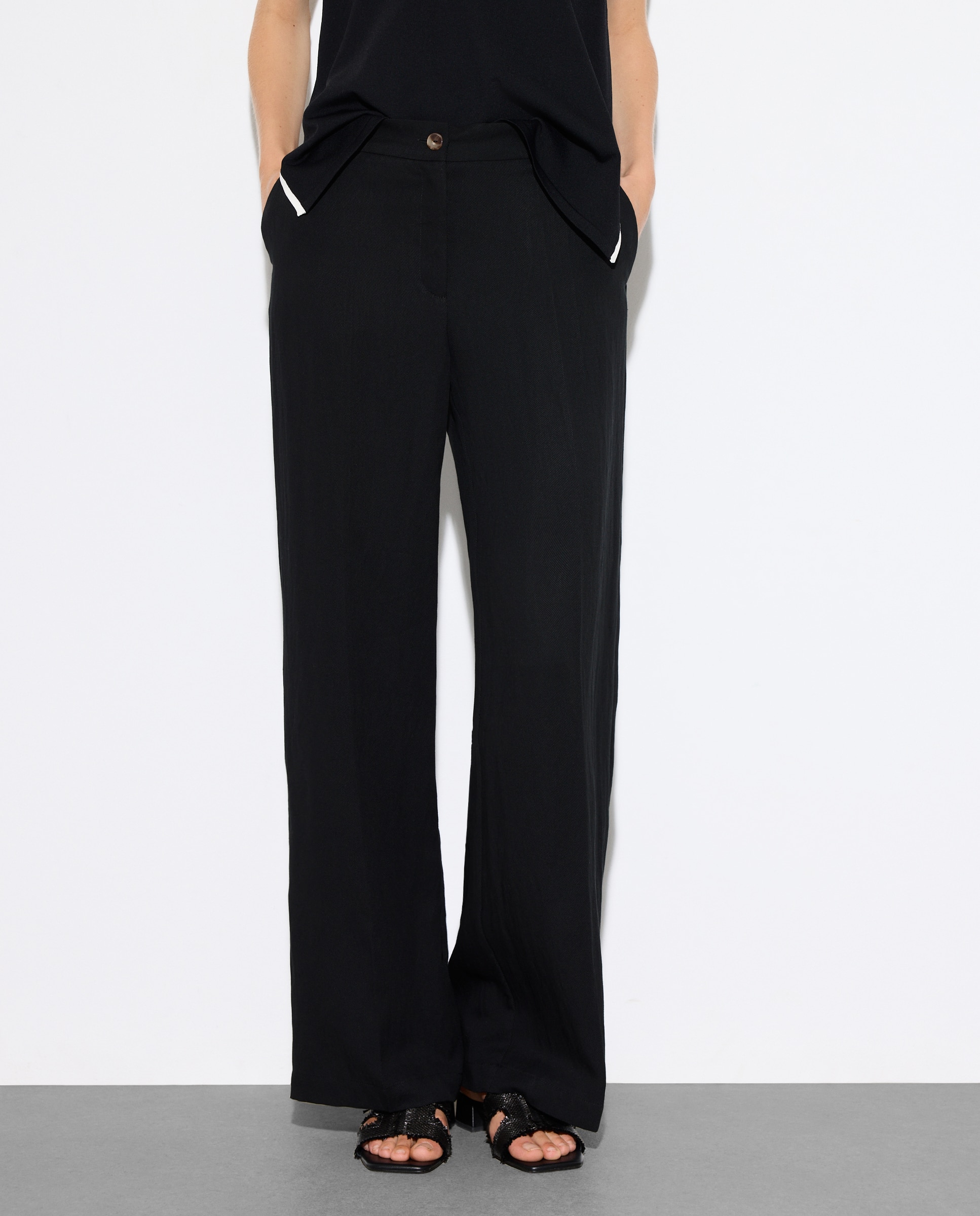 Calças Largas Preto-2