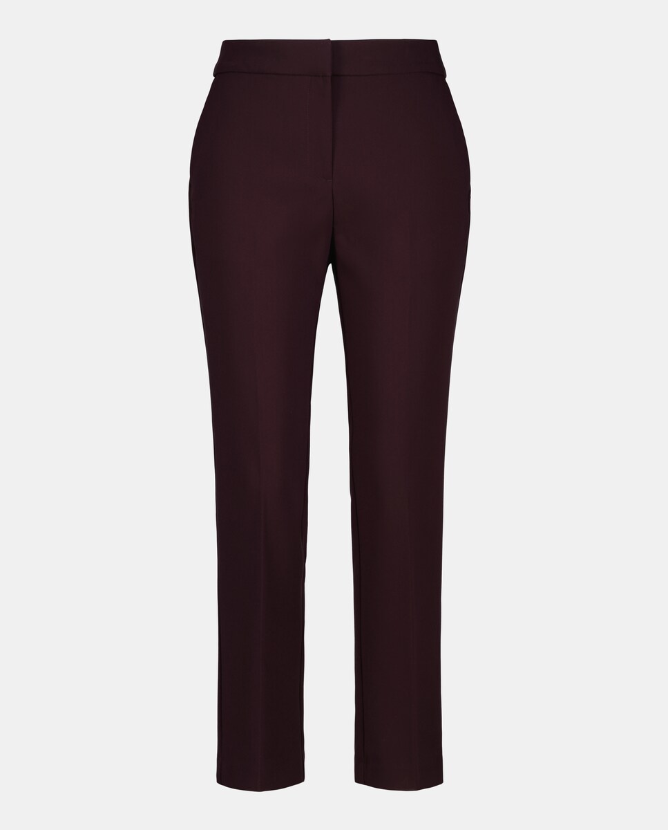 Calças Formais Lisas Bordeaux-4