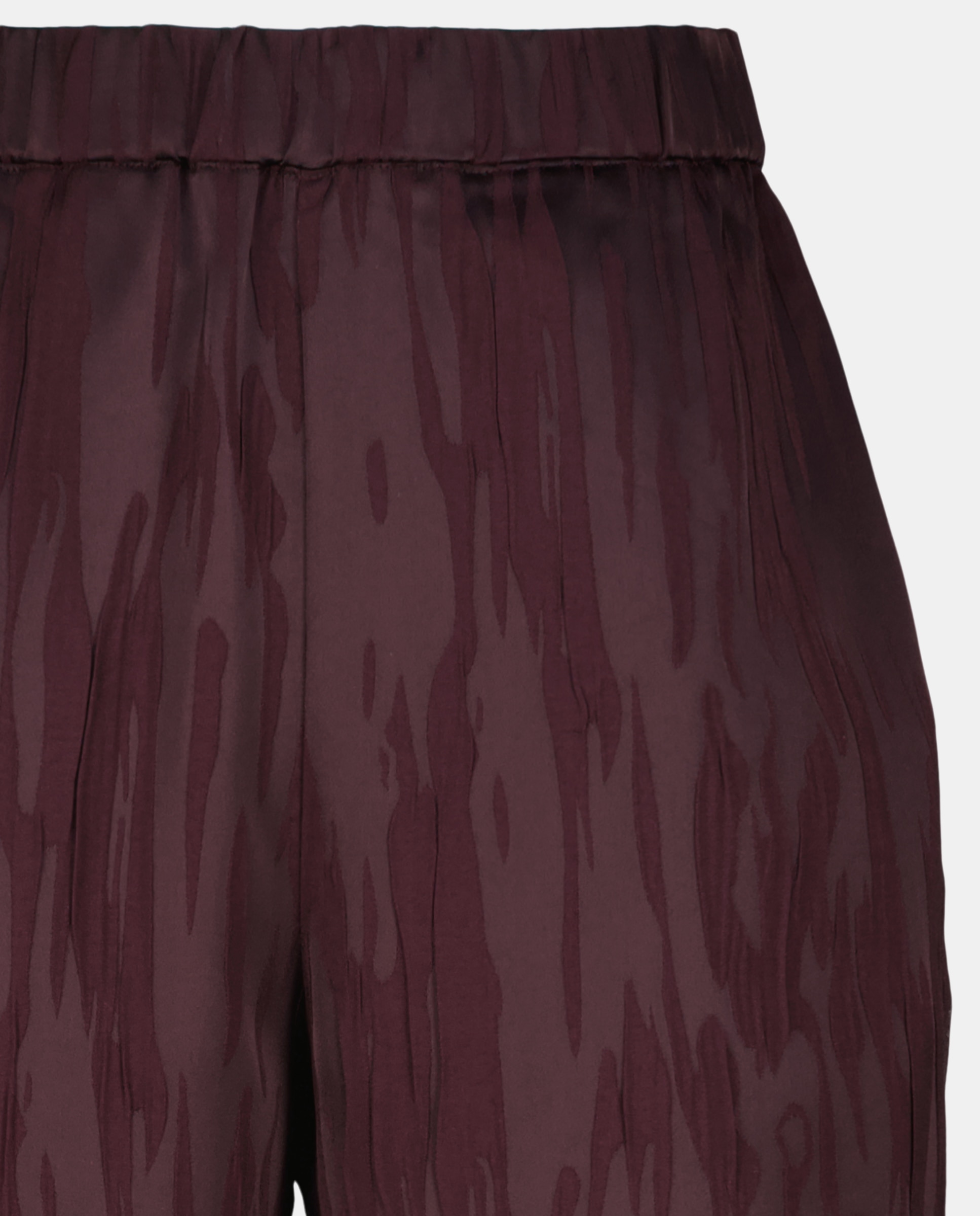 Calças Formais de Poliéster Liso Bordeaux-5